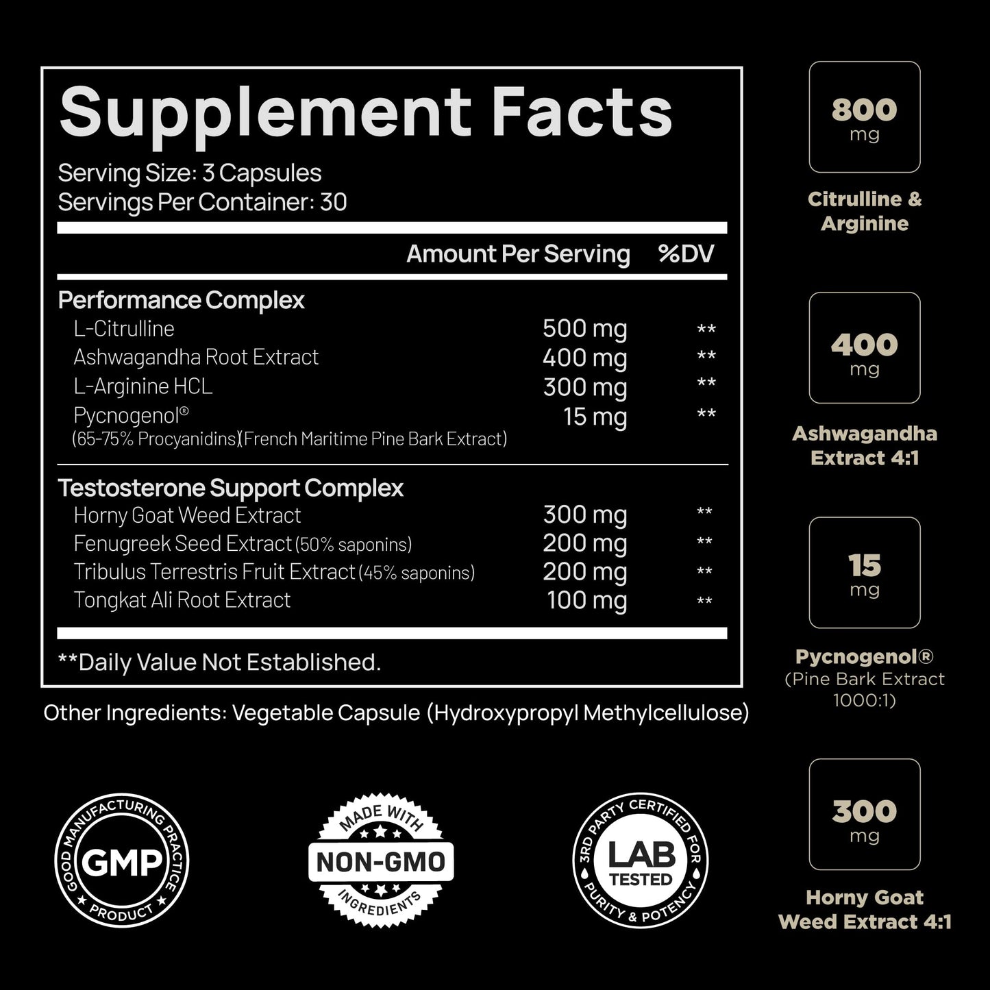 21,800mg Testosterone Booster for Men 8X Strength w. Ashwagandha, Tongkat Ali, Pycnogenol, Tribulus - Total T Male Enhancing Test Booster + Muscle Builder Workout Testosterone Supplement for Men