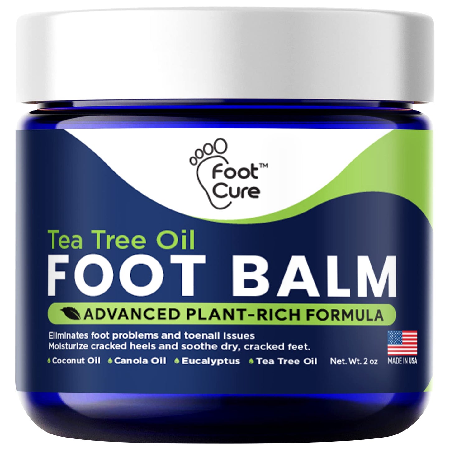 Tea Tree Oil Foot Balm/ Moisturizer For Dry Cracked Feet - Instantly Hydrates & Soothes 