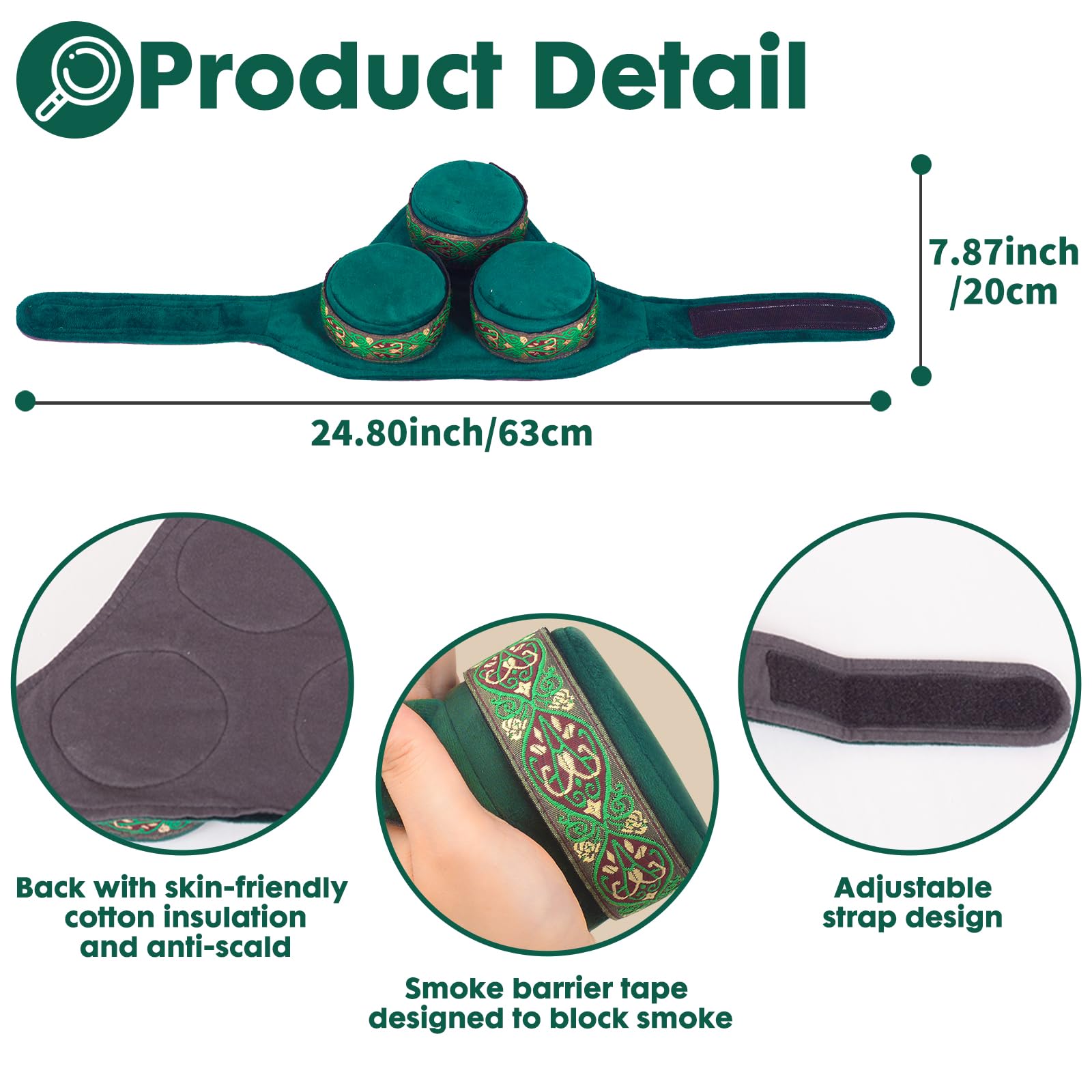 Smokeless Copper Moxa Box, Set of 3 Purifier Copper Tank Moxibustion Treatment Tool Portable Barelove