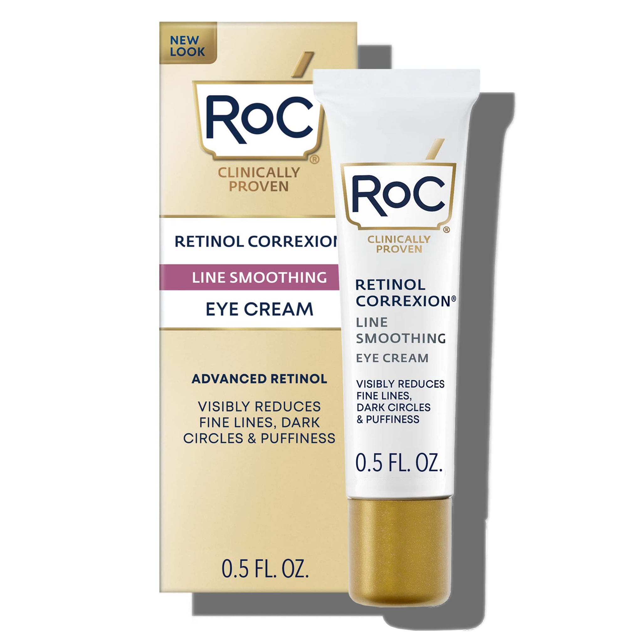 RoC Retinol Correxion Under Eye Cream for Dark Circles & Puffiness, Daily Wrinkle