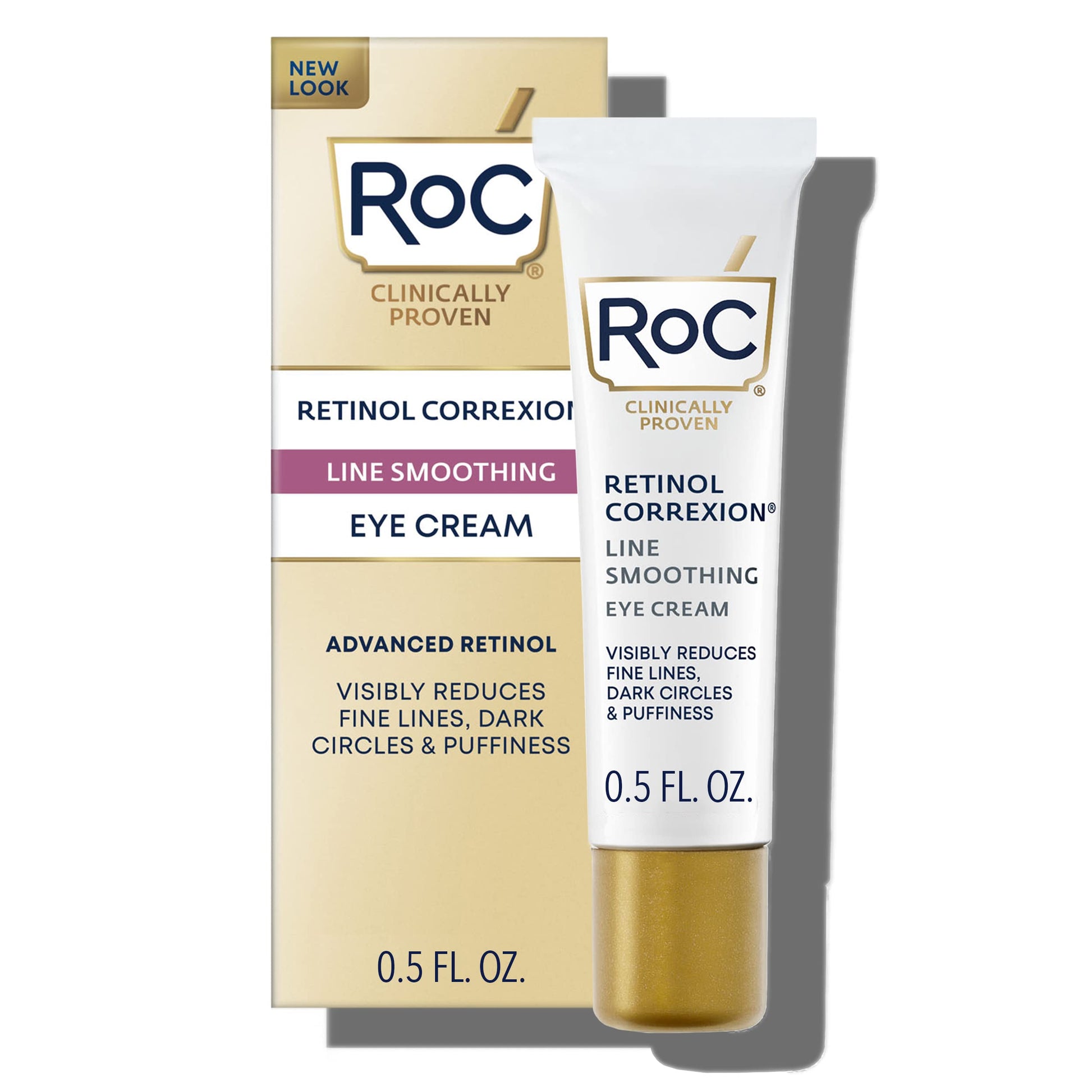 RoC Retinol Correxion Under Eye Cream for Dark Circles & Puffiness, Daily Wrinkle