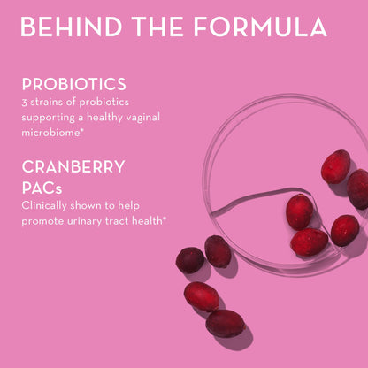 HUM Private Party Pills - Vaginal Probiotics for Women's Ph Balance with Cranberry
