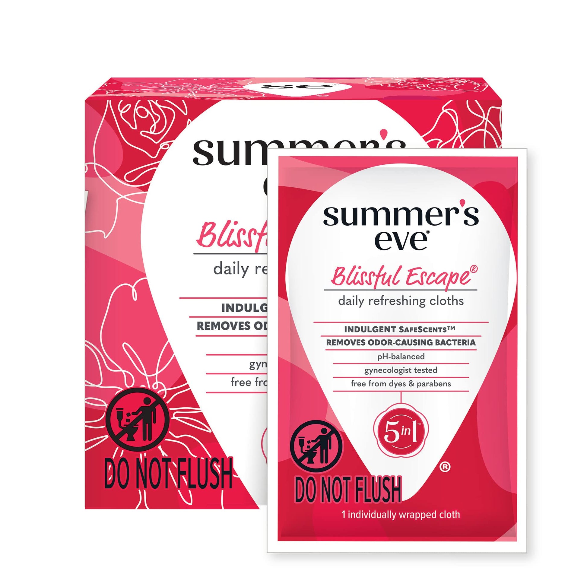 Summer's Eve Blissful Escape Daily Refreshing Feminine Wipes, Removes Summer's Eve