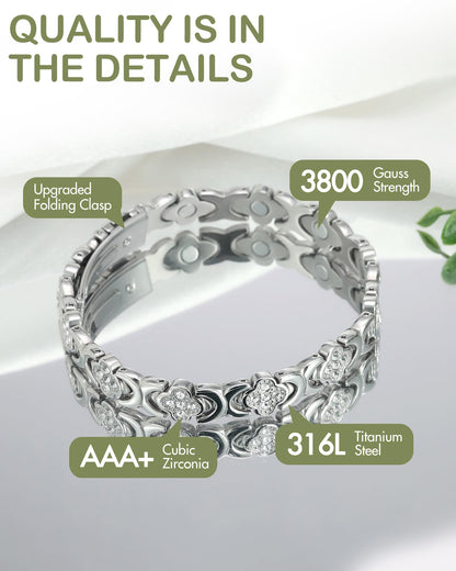 Feraco Ultra Strength Magnetic Bracelets for Women with Neodymium Therapy Magnets