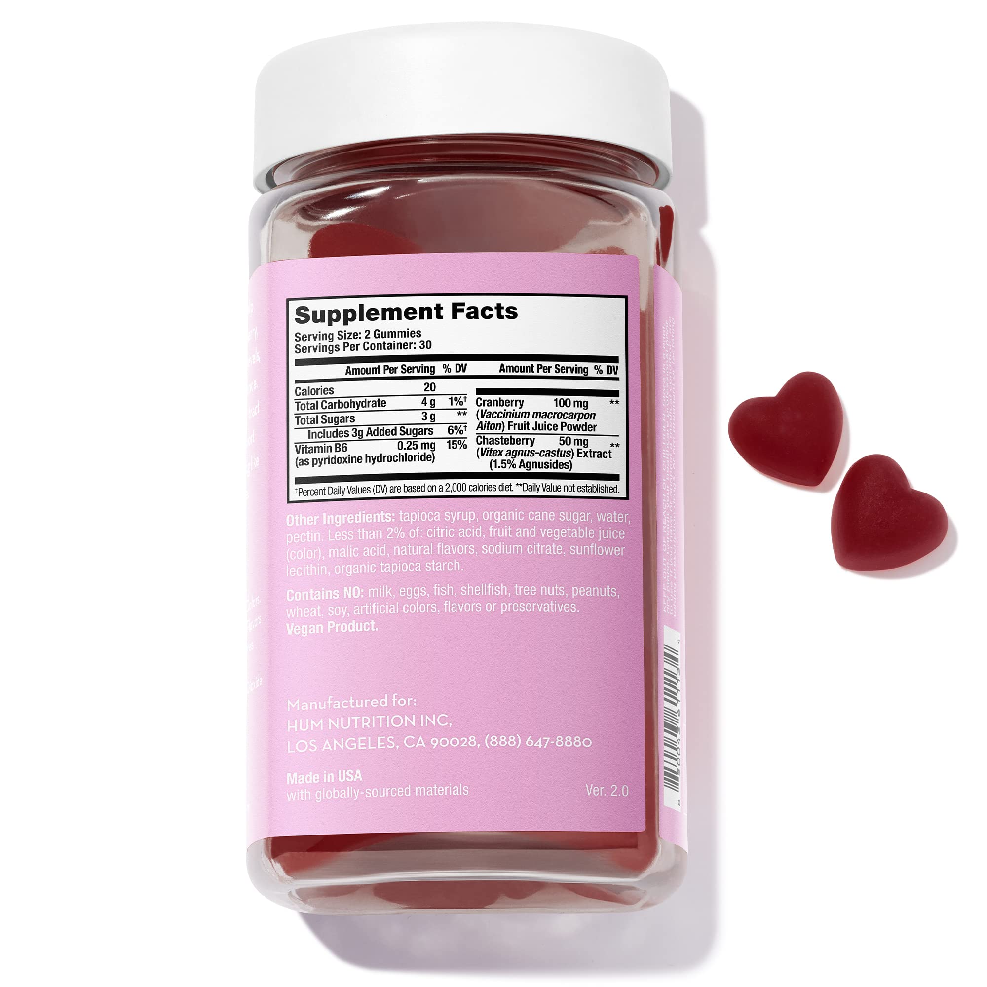 HUM Nutrition SOS PMS Gummies, Helps Relieve PMS Symptoms, Bloating Relief, Mood Swings, Hormonal Balance HUM