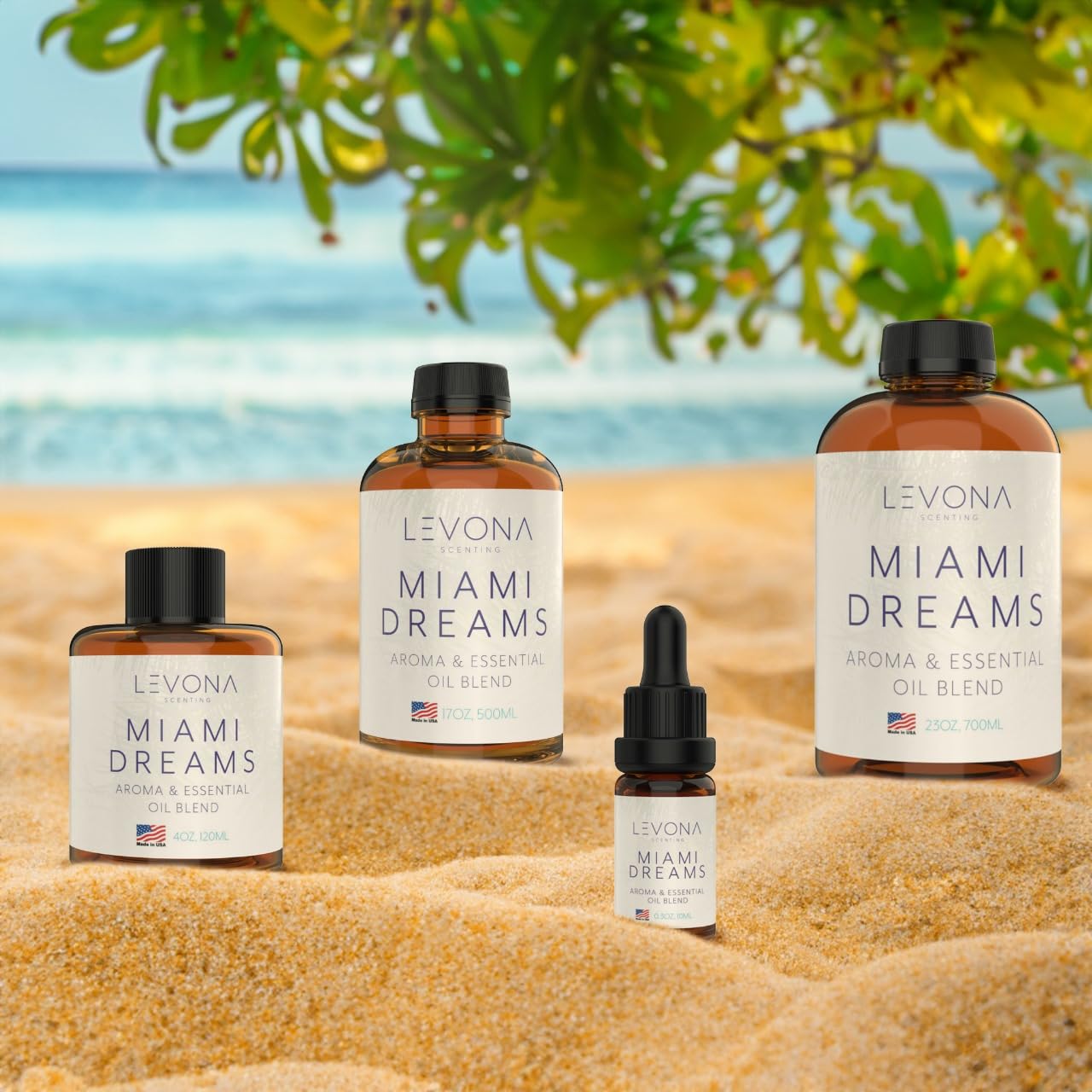 Levona Scent Essential Oils for Diffusers for Home: Miami Dreams Hotel & Home Luxury Scents Fragrance Oil LEVONA SCENT