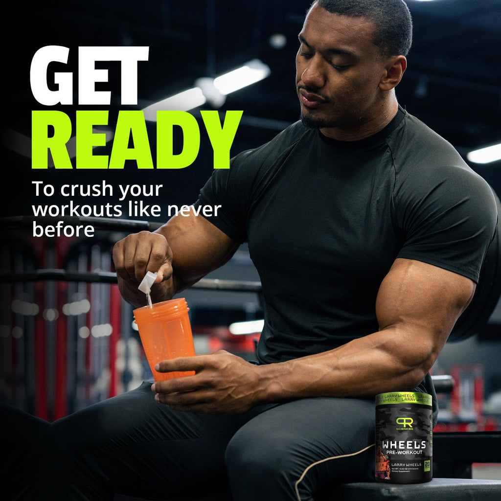 Larry Wheels' PR Preworkout - Enhance Performance with 6g Citrulline, 3.2g Beta Alanine, 300mg Caffeine - Powerful Pre-Workout Supplement for Men & Women - 20 Servings, Larry's Punch Flavor