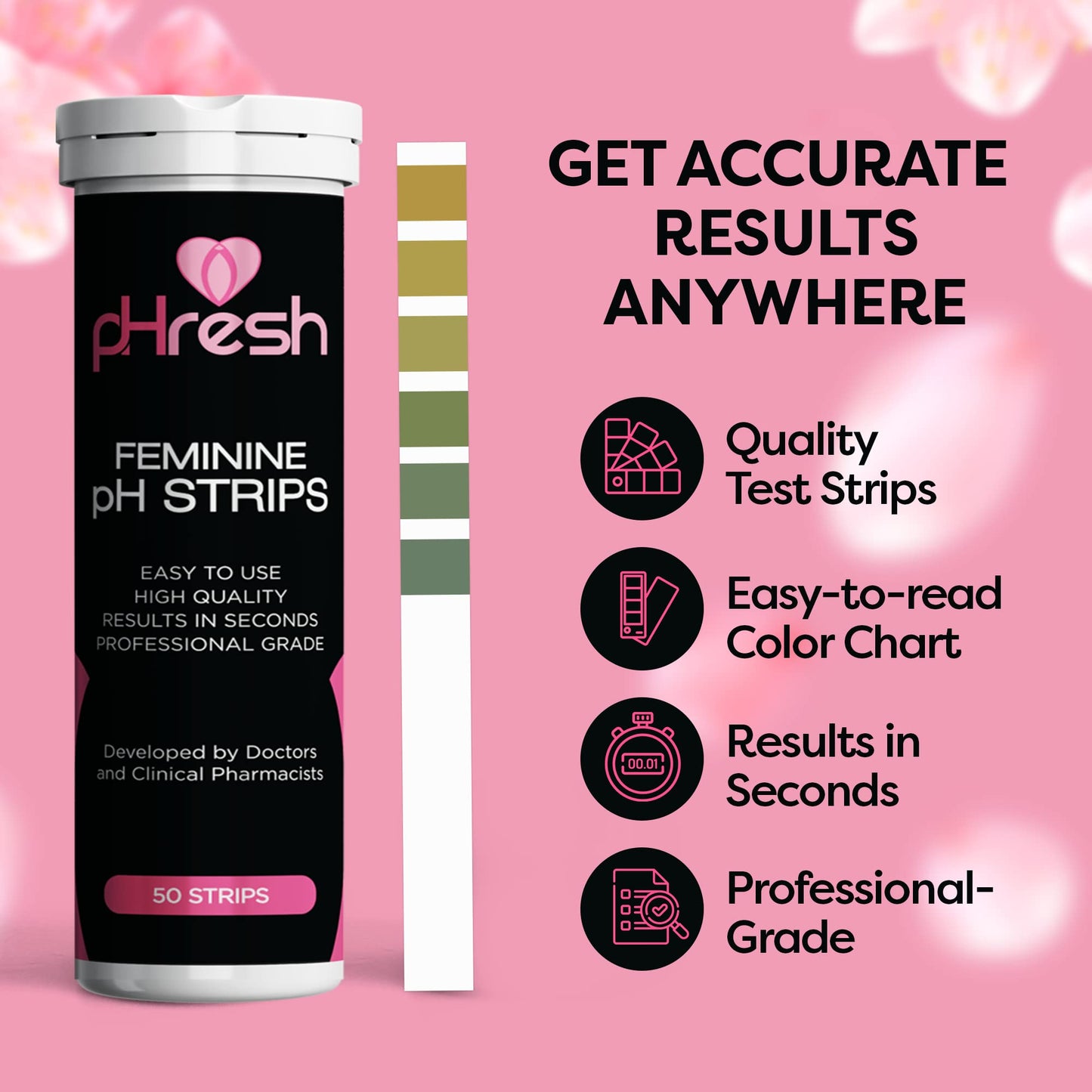ACE NUTRITION 3 Pack - Boric Acid Suppositories & All Natural Feminine Spray and pH Test Strips