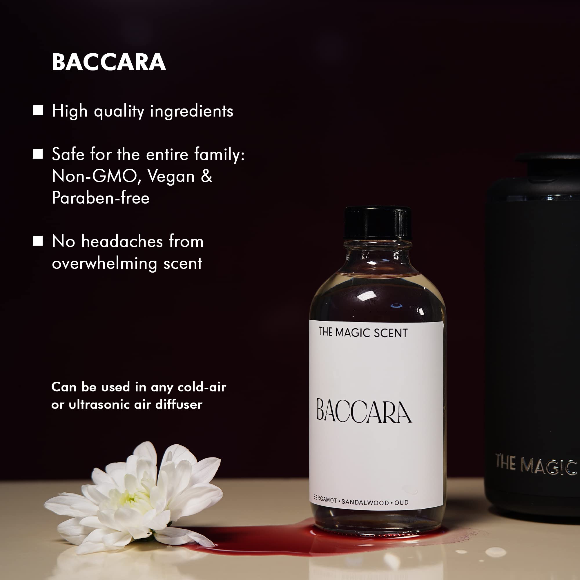 The Magic Scent "Baccara" Oils for Diffuser - HVAC, Cold-Air, & Ultrasonic Diffuser Oil Inspired THE MAGIC SCENT