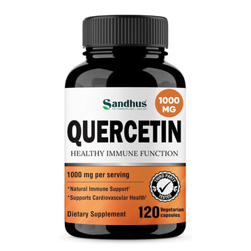 Sandhu's Quercetin 1000mg Per Serving 120 Count Vegetarian Capsules Bioflavonoids 