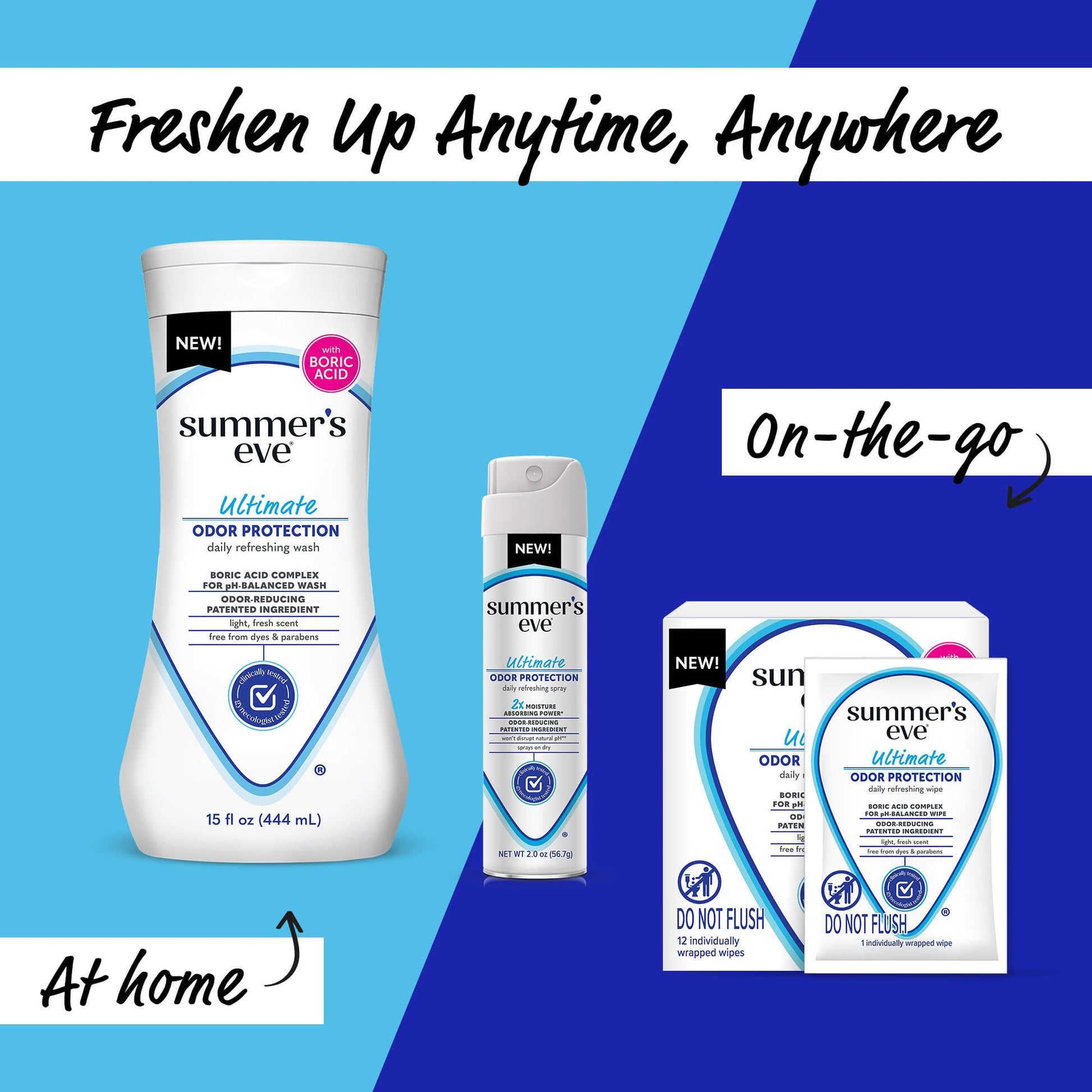 Summer's Eve, Ultimate Odor Control, Feminine Body Wash with Boric Acid, Removes Odor Summer's Eve