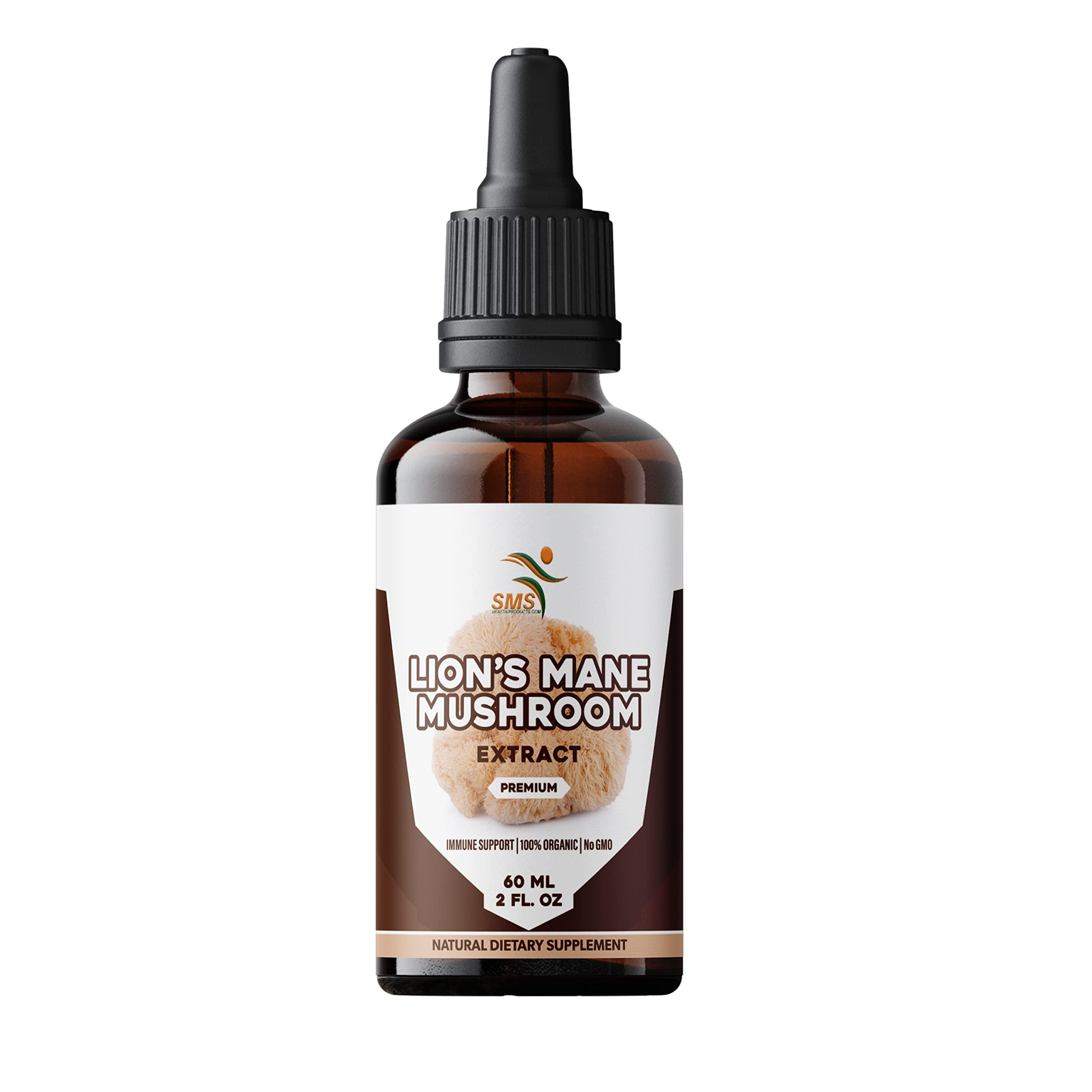 Lion's Mane Mushroom Drops Supplement, Lions Mane Tincture, Natural SMSHEALTHPRODUCTS.com