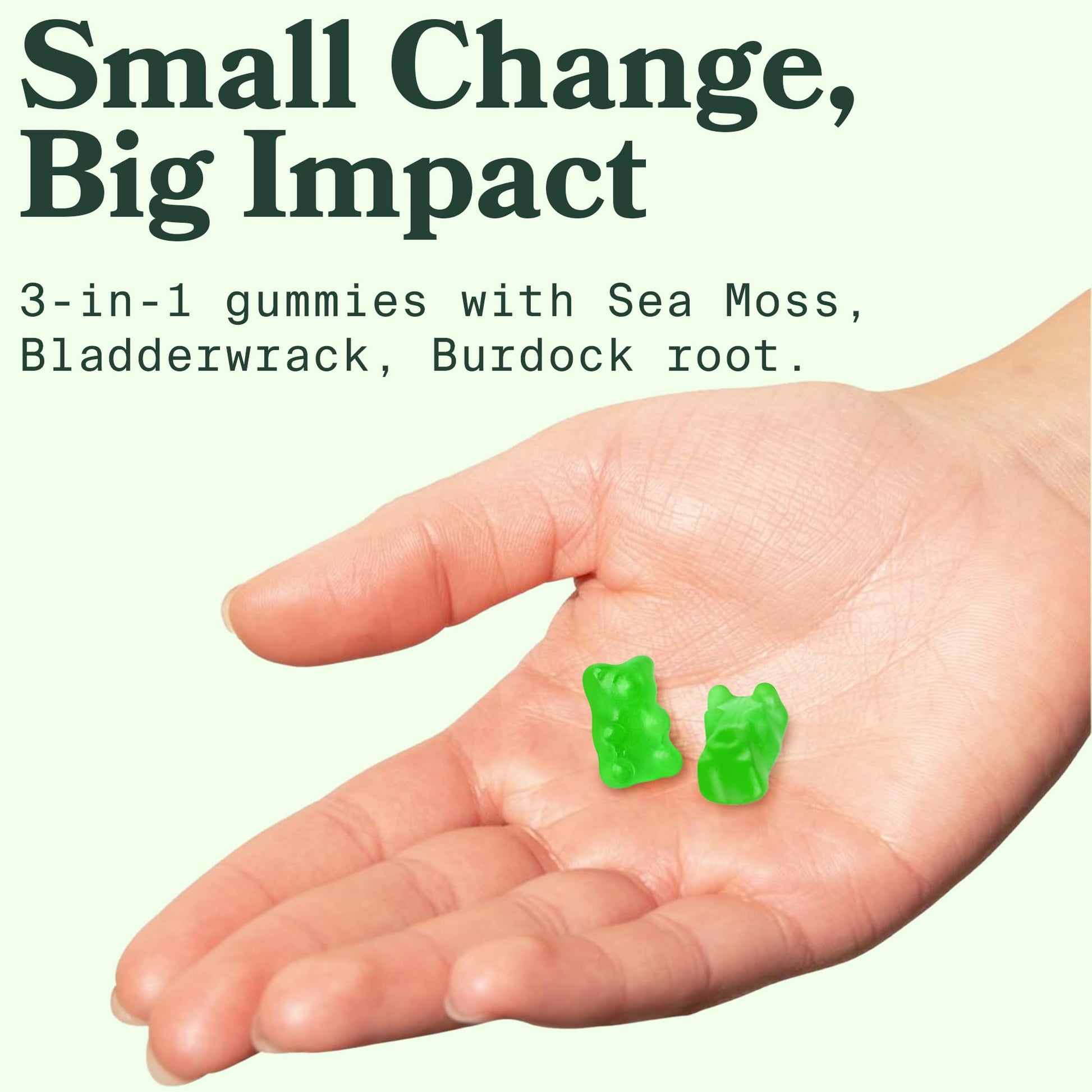 Betterbrand BetterLungs Pear Flavored Sea Moss Gummies - 1600mg Bladderwrack Betterbrand