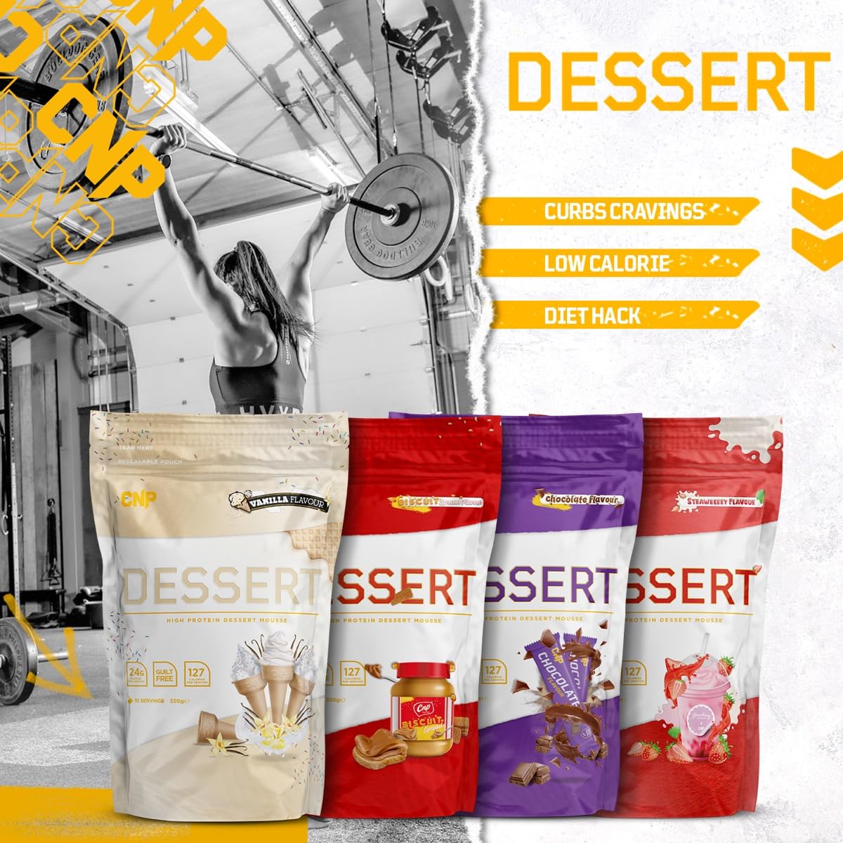 CNP Professional High Protein Dessert Mix, 25g of Dual Release Protein with Micellar Casein CNP Professional