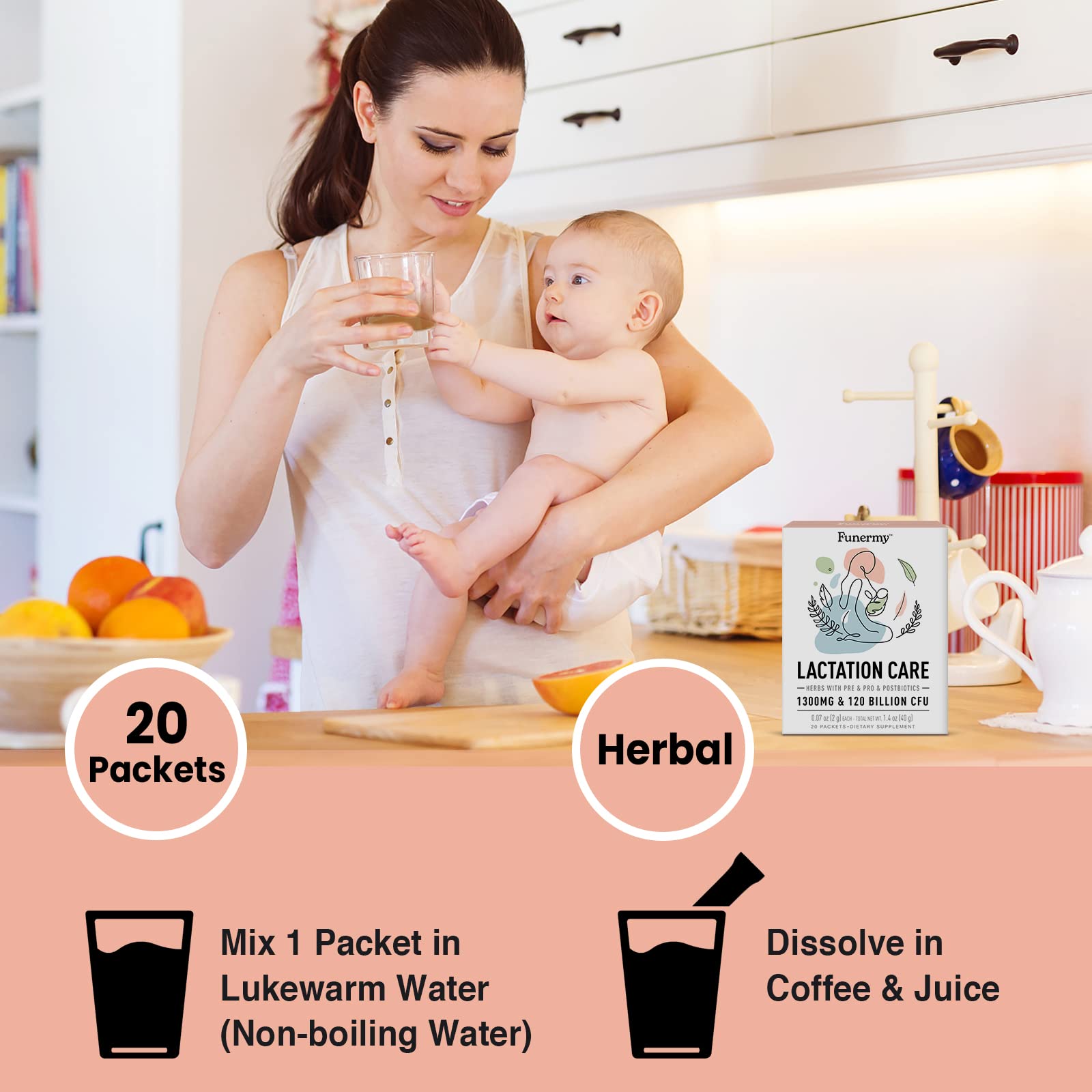 Funermy Lactation Support for Increase Breast Milk Supply and Menopause Relief for Women Funermy