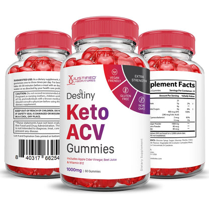 Destiny Keto ACV Gummies Advanced Formula 1000MG Destiny Keto Gummies Apple Cider