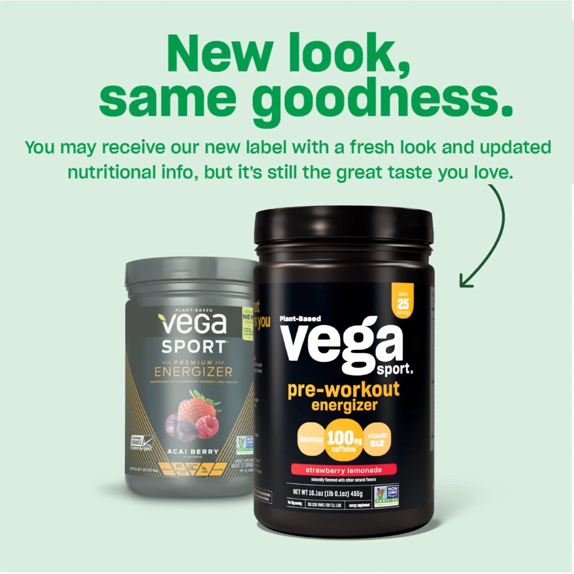 Vega Premium Sport Protein Vanilla Protein Powder, Vegan, Non GMO & Sport Pre-Workout Energizer, Strawberry Lemonade - Pre Workout Powder
