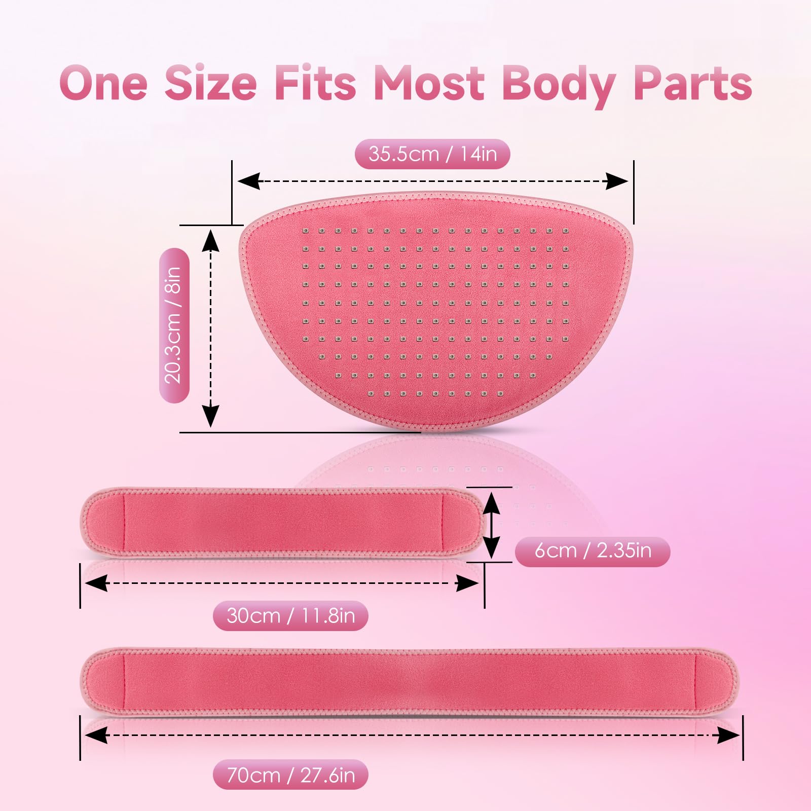 Red Light Therapy Belt Pad: Near Infrared Lamp Pain Relief 156 LEDs Wrap Body Heating Pads Astarexin