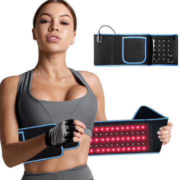 Red Light Infrared Therapy Belt: Pain Relief Device LED Red Light Therapy Lamp Near Body Large Pad Wrap