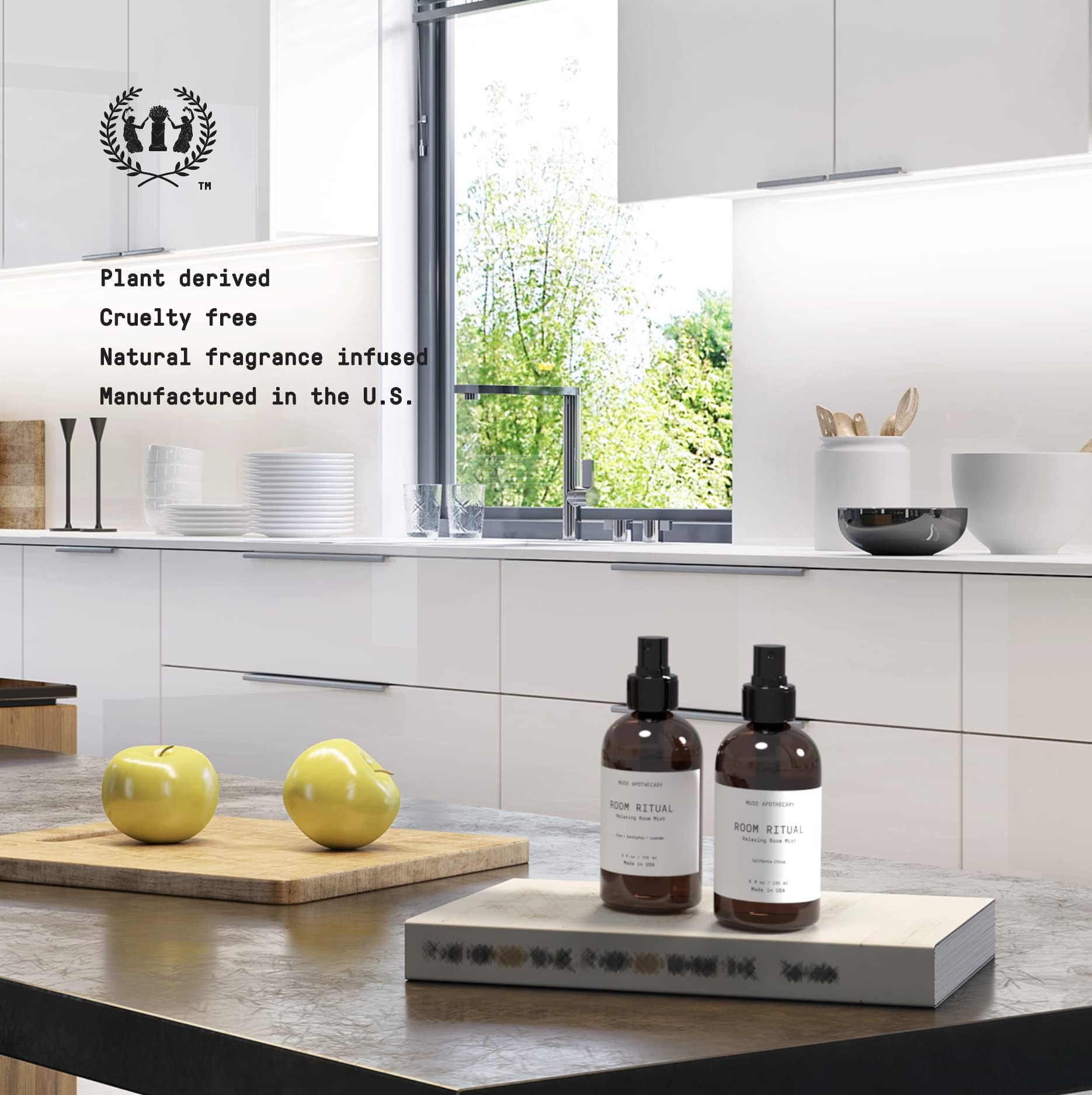 Muse Bath Apothecary Room Ritual - Aromatic and Relaxing Room Mist, 8 oz, Infused Muse Apothecary