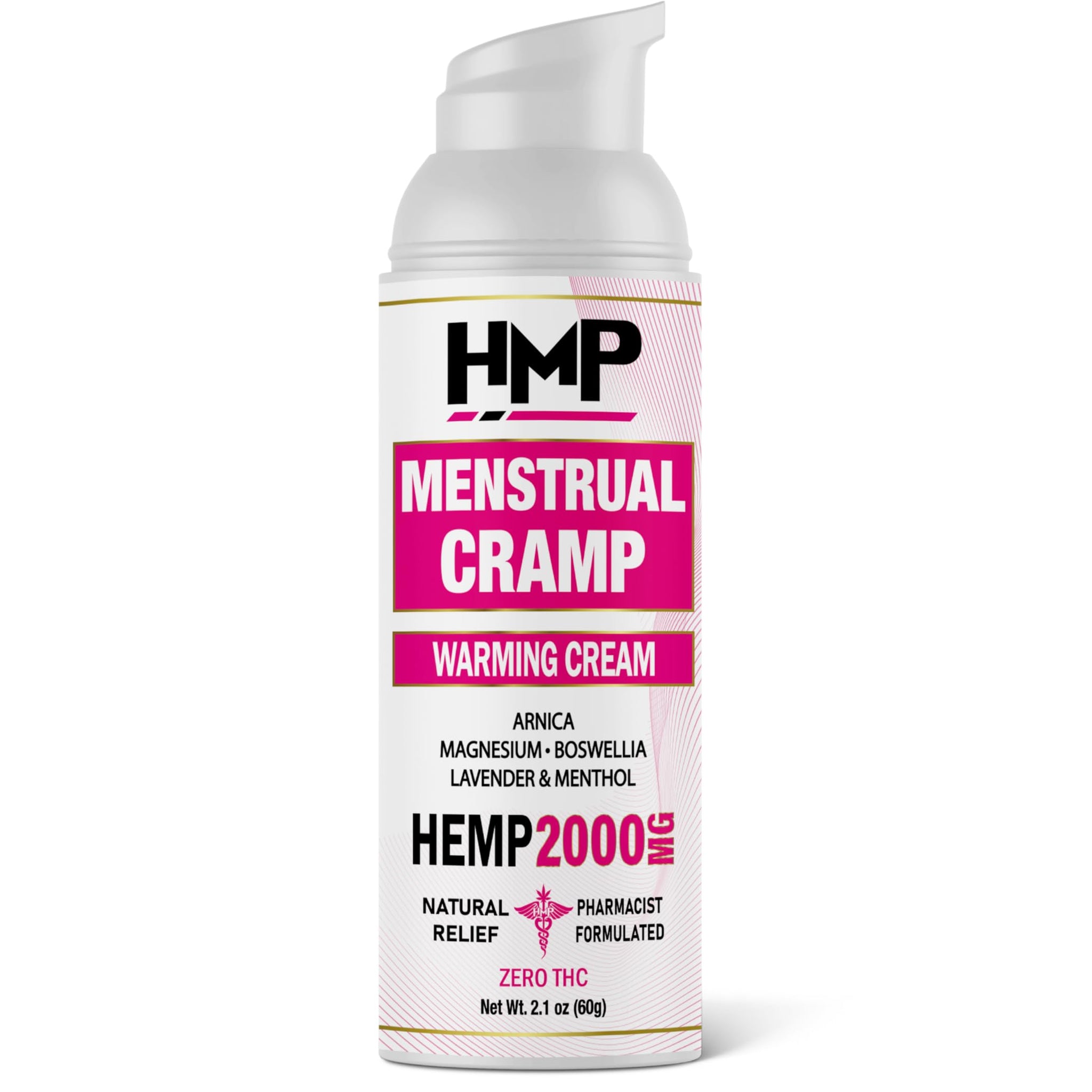 HMP BRANDS Menstrual Cramp Hemp Cream Supports Period Cramps Including Pre - Menstrual Cramp