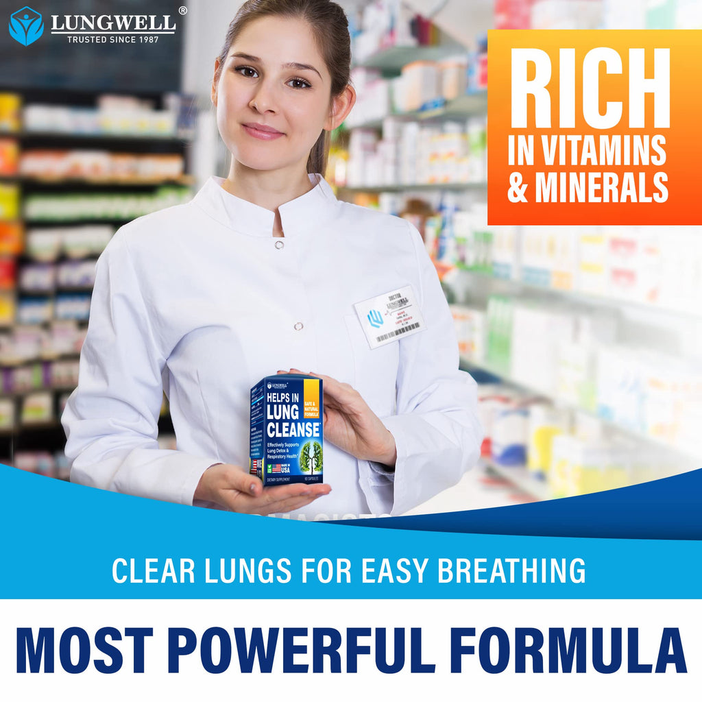 LUNGWELL Quit Smoking Aid - Made in USA - Helps to Clear Lungs & Stop LUNGWELL