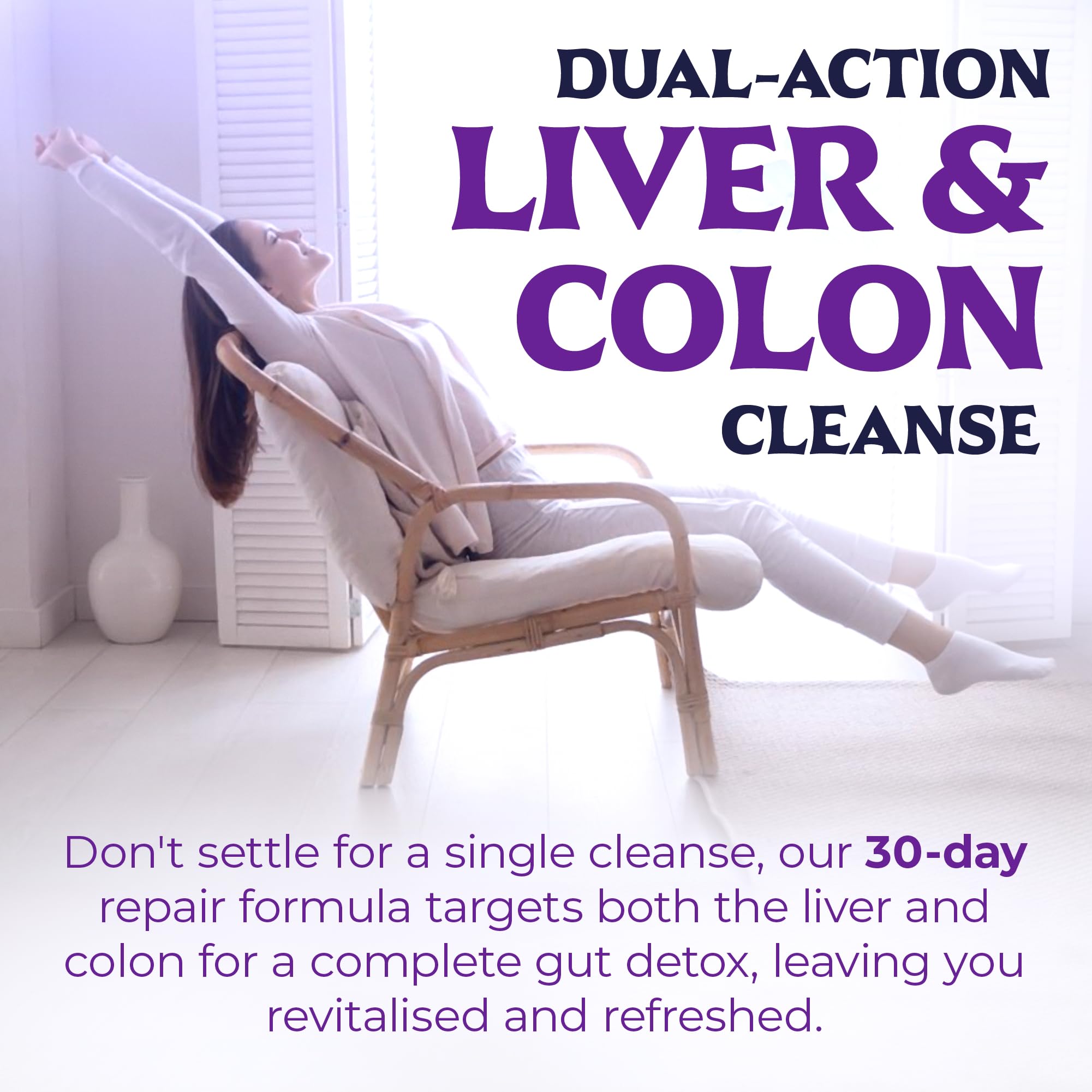 Liver Cleanse Detox & Repair with Colon Cleanse - Milk Thistle, Dandelion Root, Psyllium Husk Fiber
