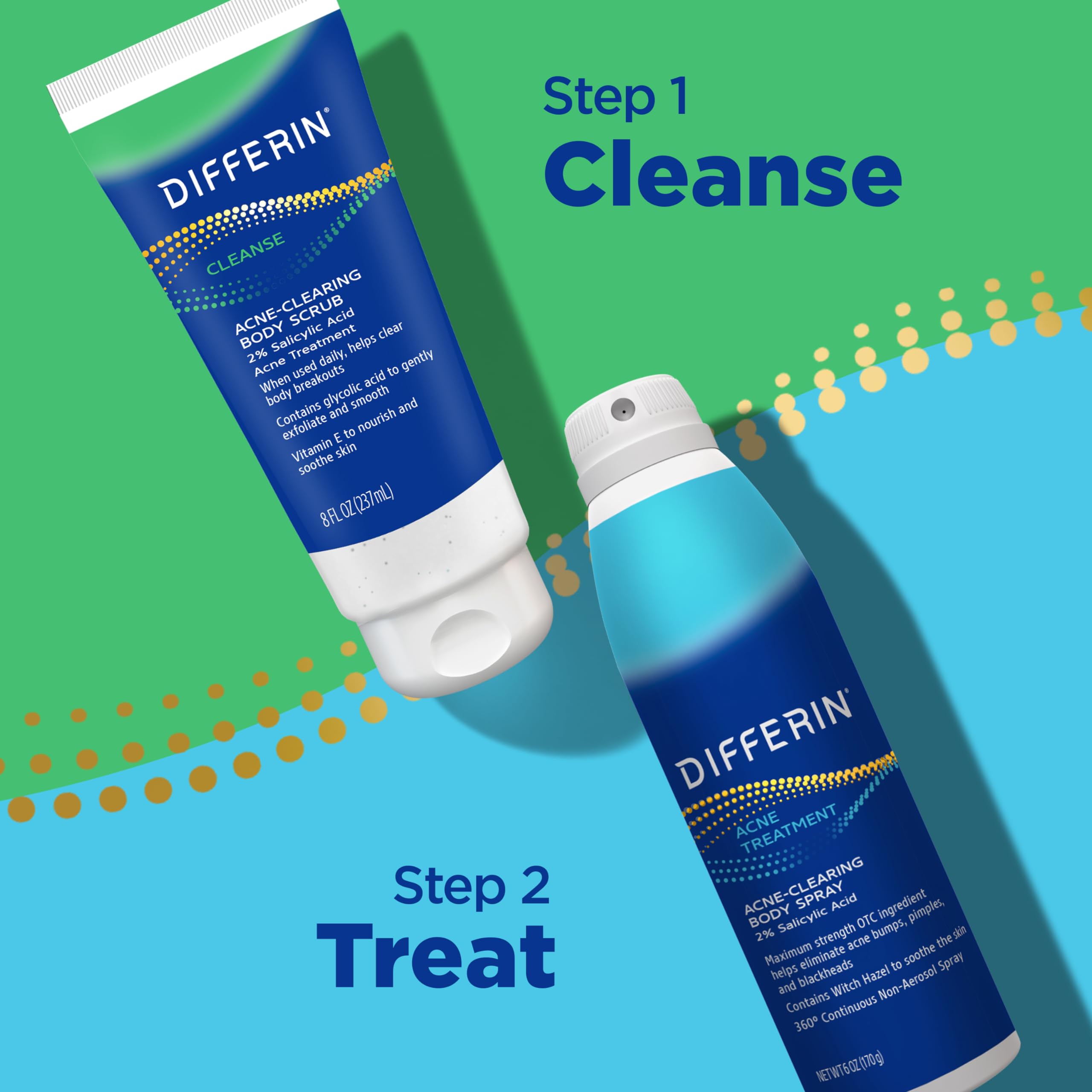 Differin Body Scrub with Salicylic Acid Acne Clearing Improves Tone and Texture Prone Skin Differin