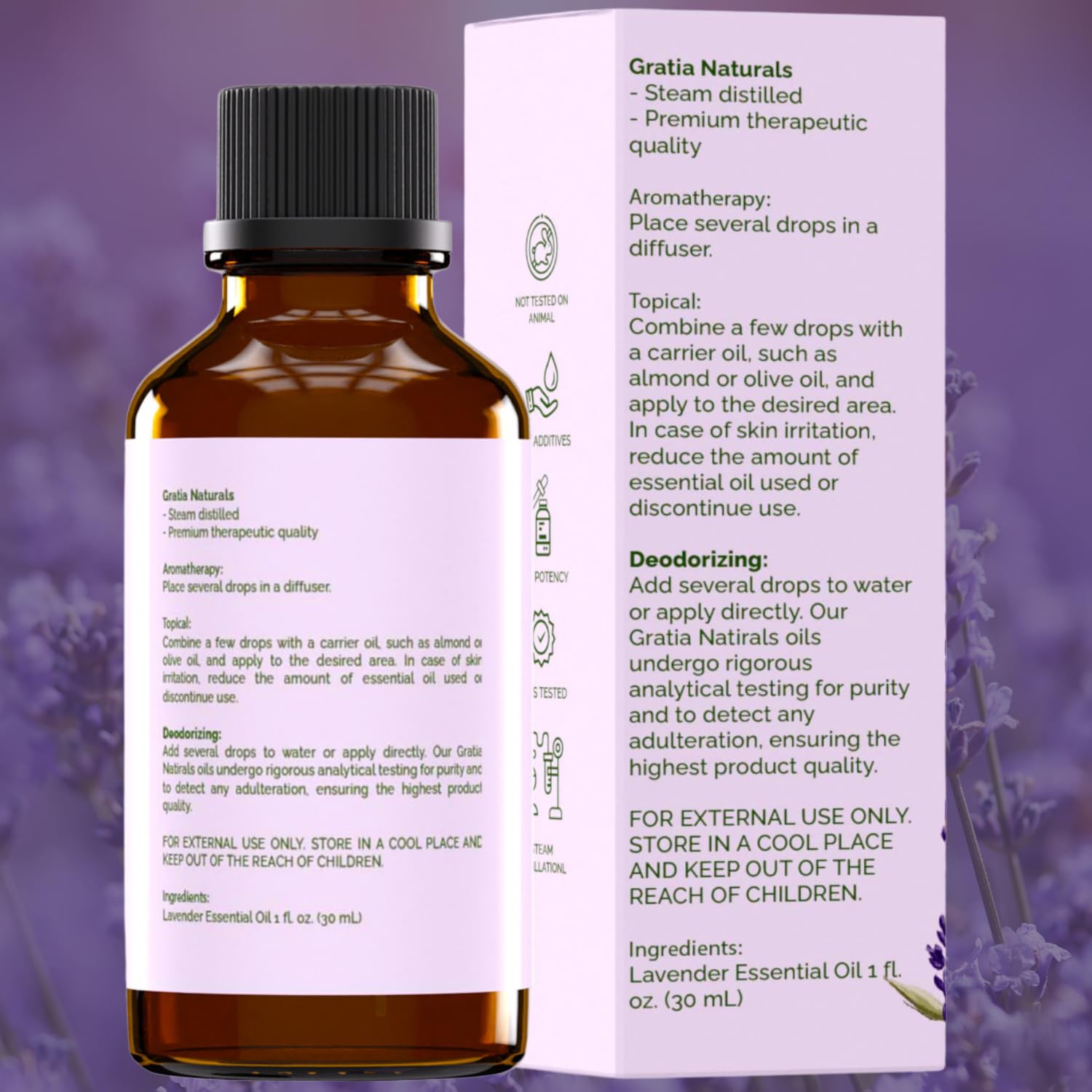 Gratia Naturals Lavender Essential Oil - 100% Pure and Natural … GRATIA NATURALS