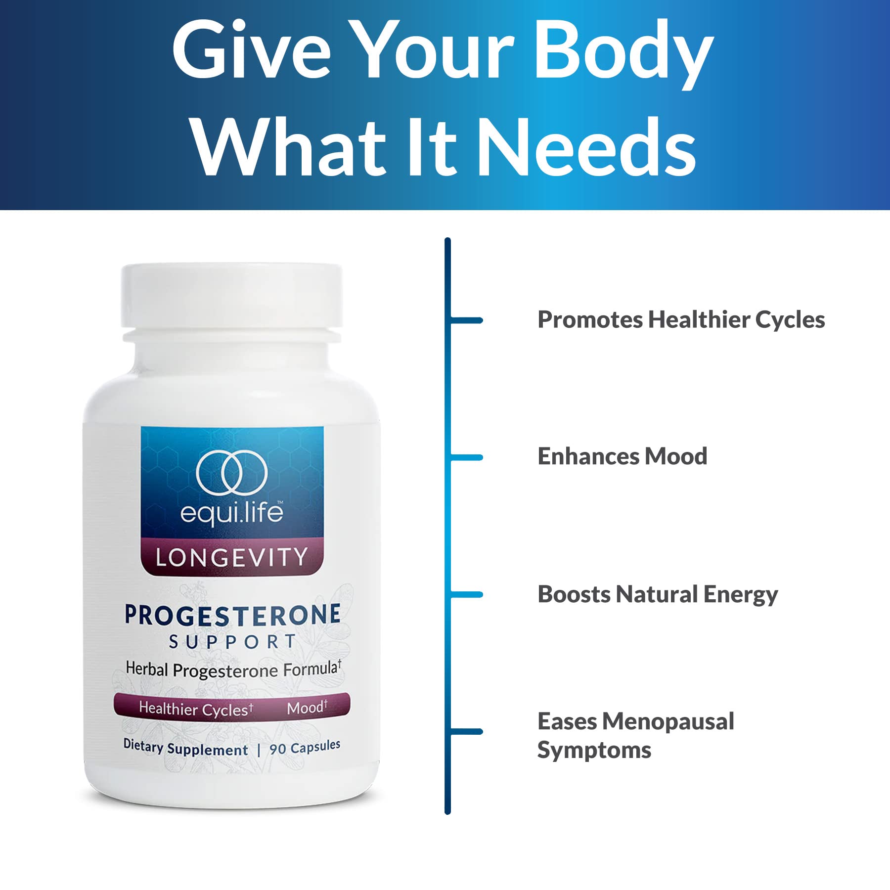 Equilife - Progesterone Support, Herbal Hormone Supplement, Helps Promote Healthy Menstruation Equilife