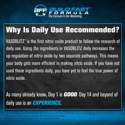 VASOBLITZ Award Winning Dual Nitric Oxide Pre Workout with NO3T Arginine Nitrate