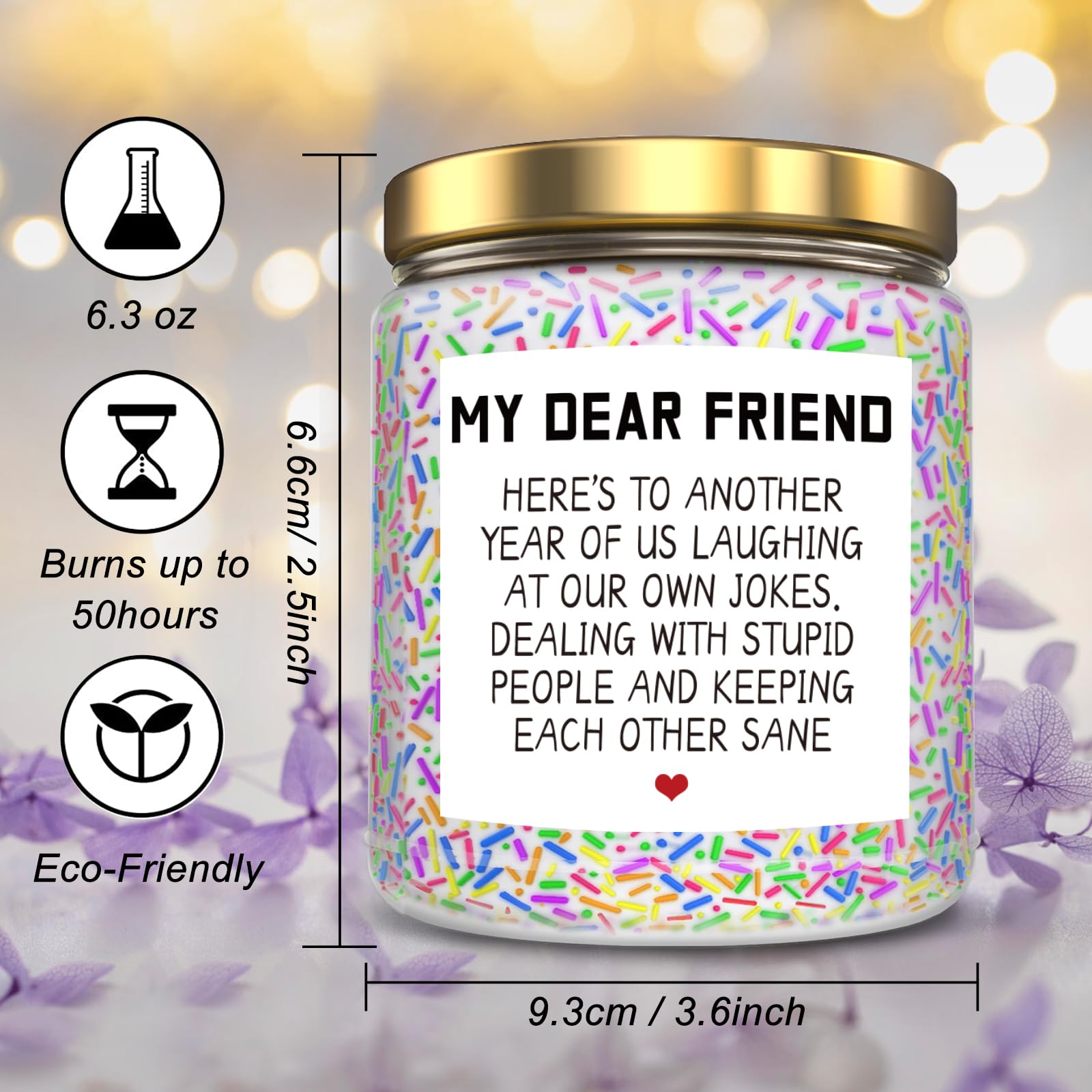 Birthday Gifts for Women, Happy Birthday Candle, Sister Birthday Gifts Ideas LOTICONA