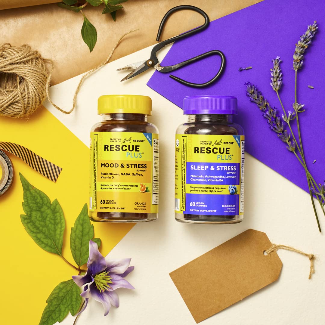 Bach RESCUE Plus Gummy Day & Night Bundle 2 x 60 Count RESCUE