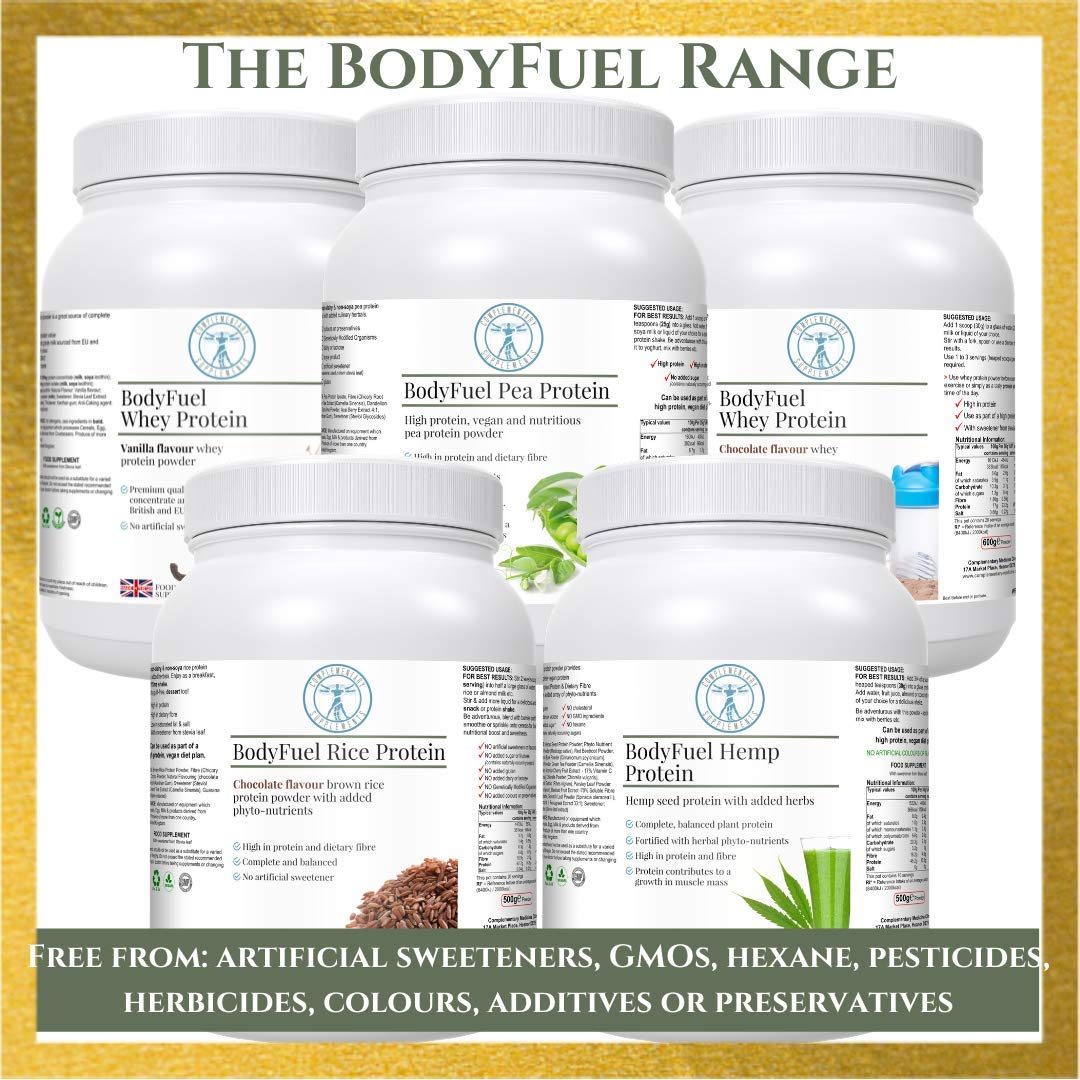 Complementary Supplements - BodyFuel Hemp Protein Powder Plus 14 Superfoods & Phytonutrients Complementary Supplements