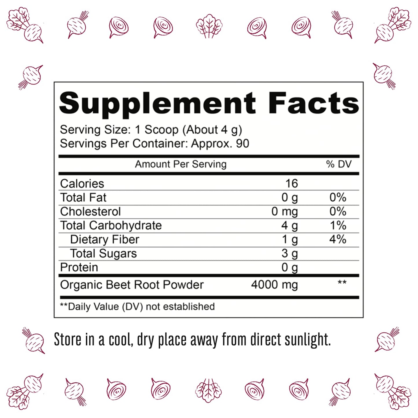 TruBaio Organic Beet Root Powder: Nitric Oxide Booster, Circulation and Stamina Increasing