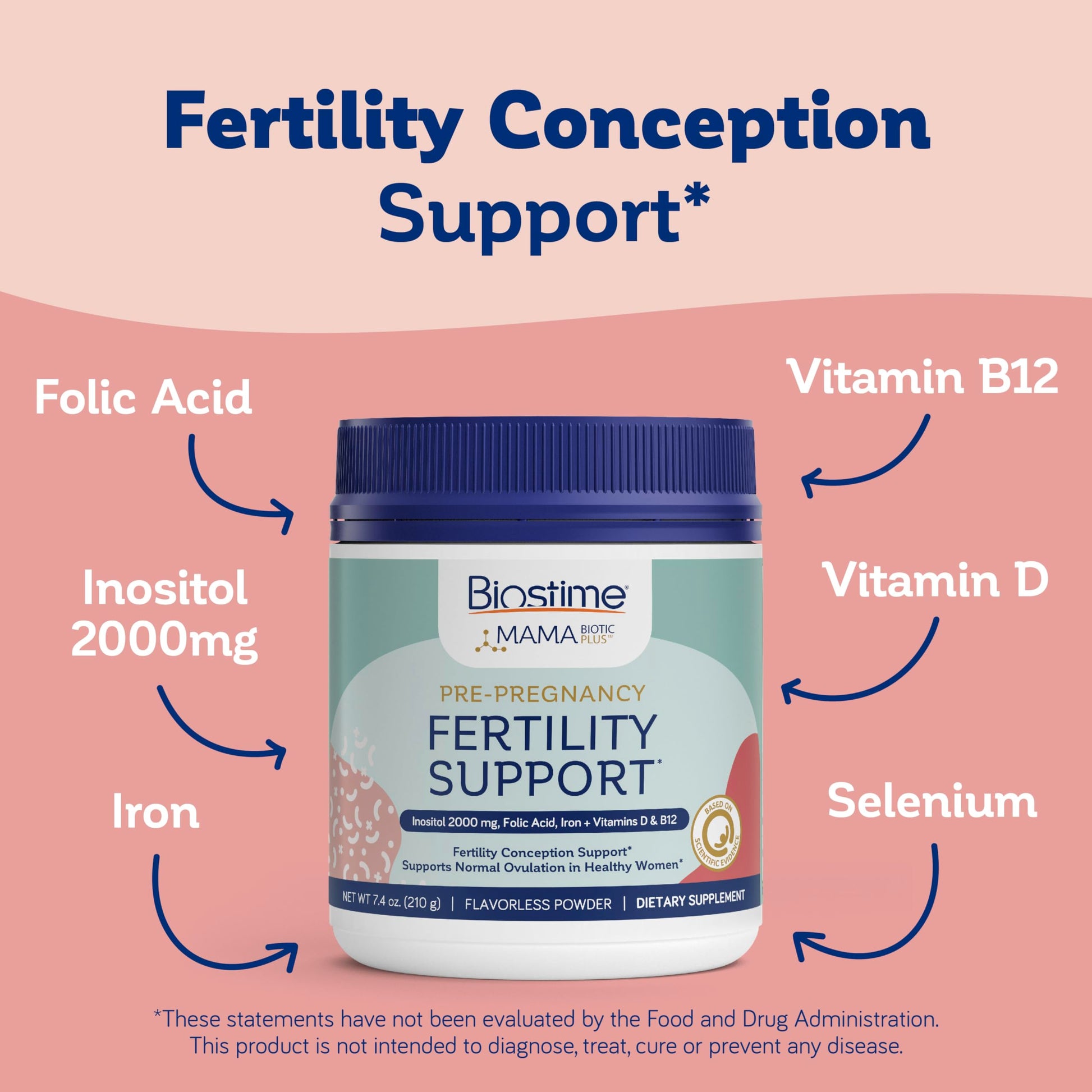 Biostime Mamabiotic Fertility and Conception Support Inositol Supplement | Folic Acid, Zinc, Selenium Biostime