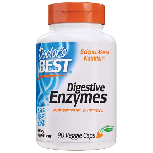 Doctor's Best Digestive Enzymes Non-GMO Vegetarian Gluten Free, 90 Cap