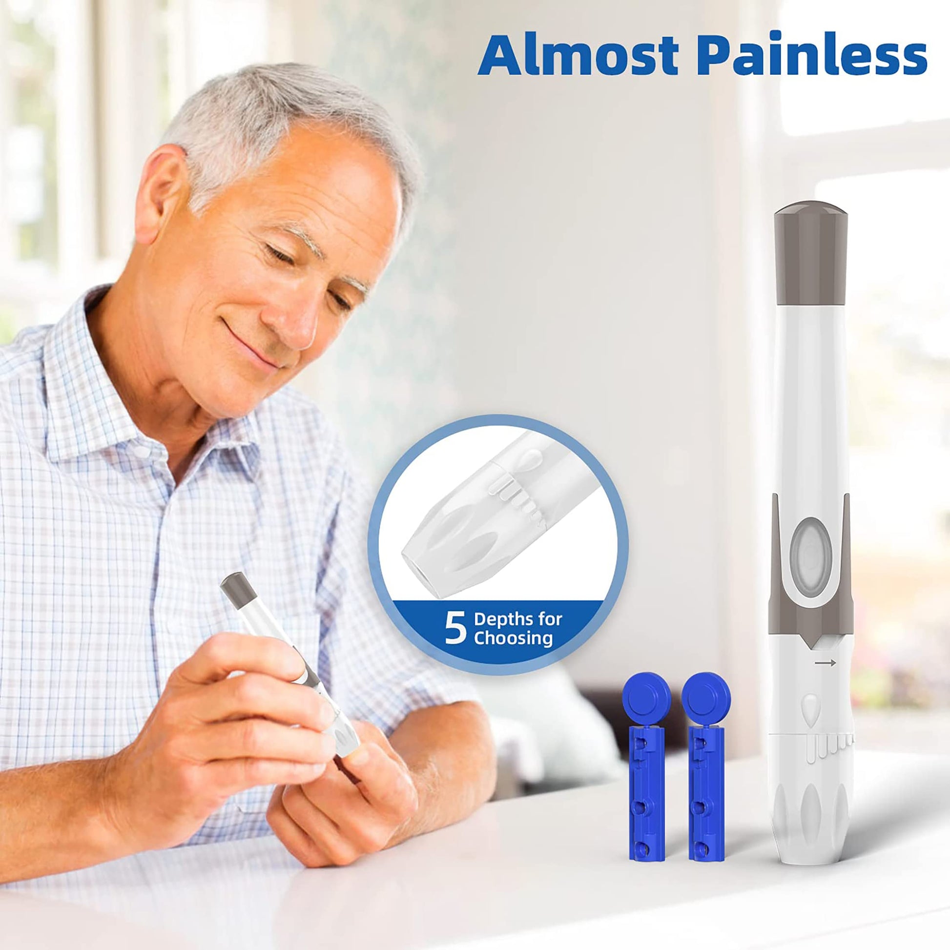 Metene TD-4116 Blood Glucose Monitor Kit, 100 Glucometer Strips Metene