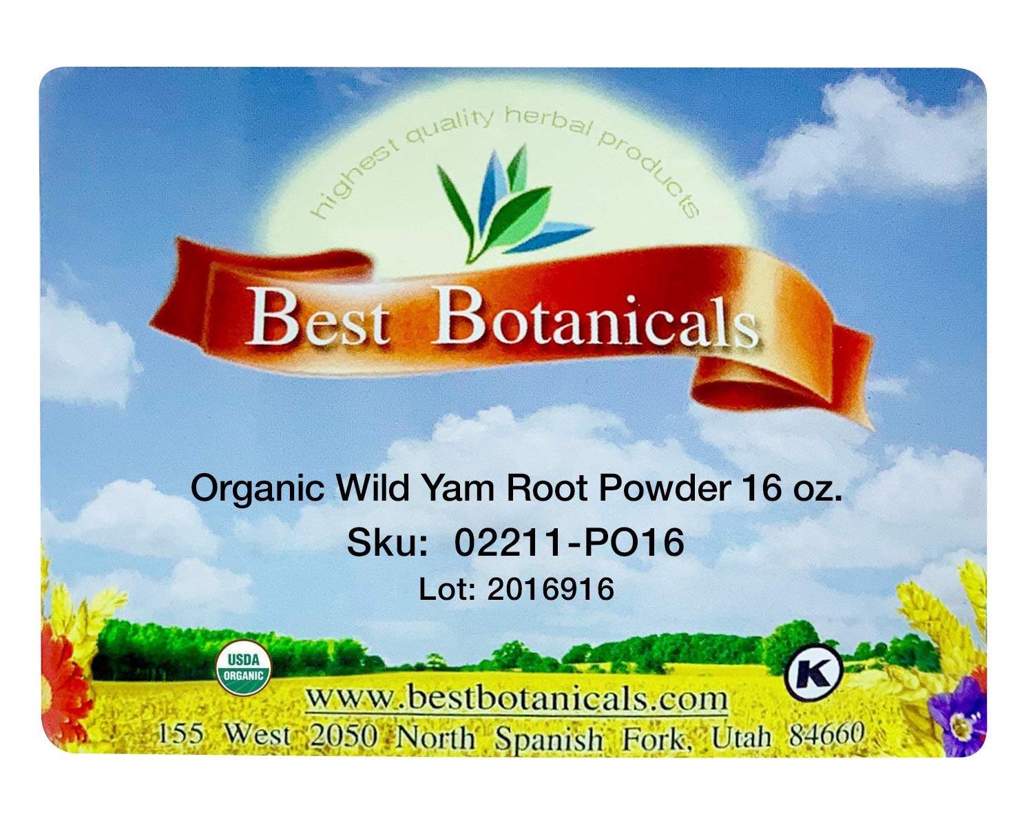 Best Botanicals Wild Yam Root Powder 16 oz. (Organic) Best Botanicals