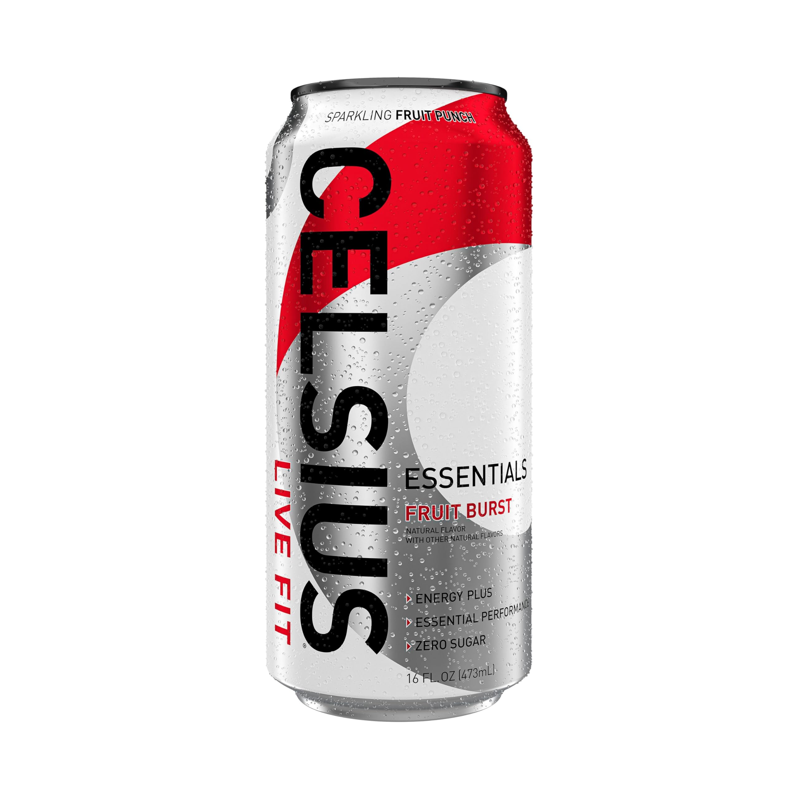 CELSIUS ESSENTIALS, Sparkling Fruit Burst, Performance Energy Drink 16 Fl Oz (Pack of 12) CELSIUS