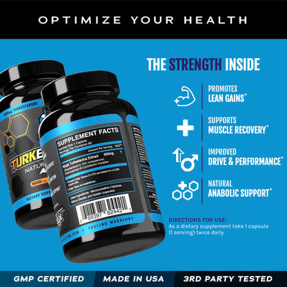 eFlow Nutrition Turkesterone (500 mg) Ajuga Turkestania Extract Complexed