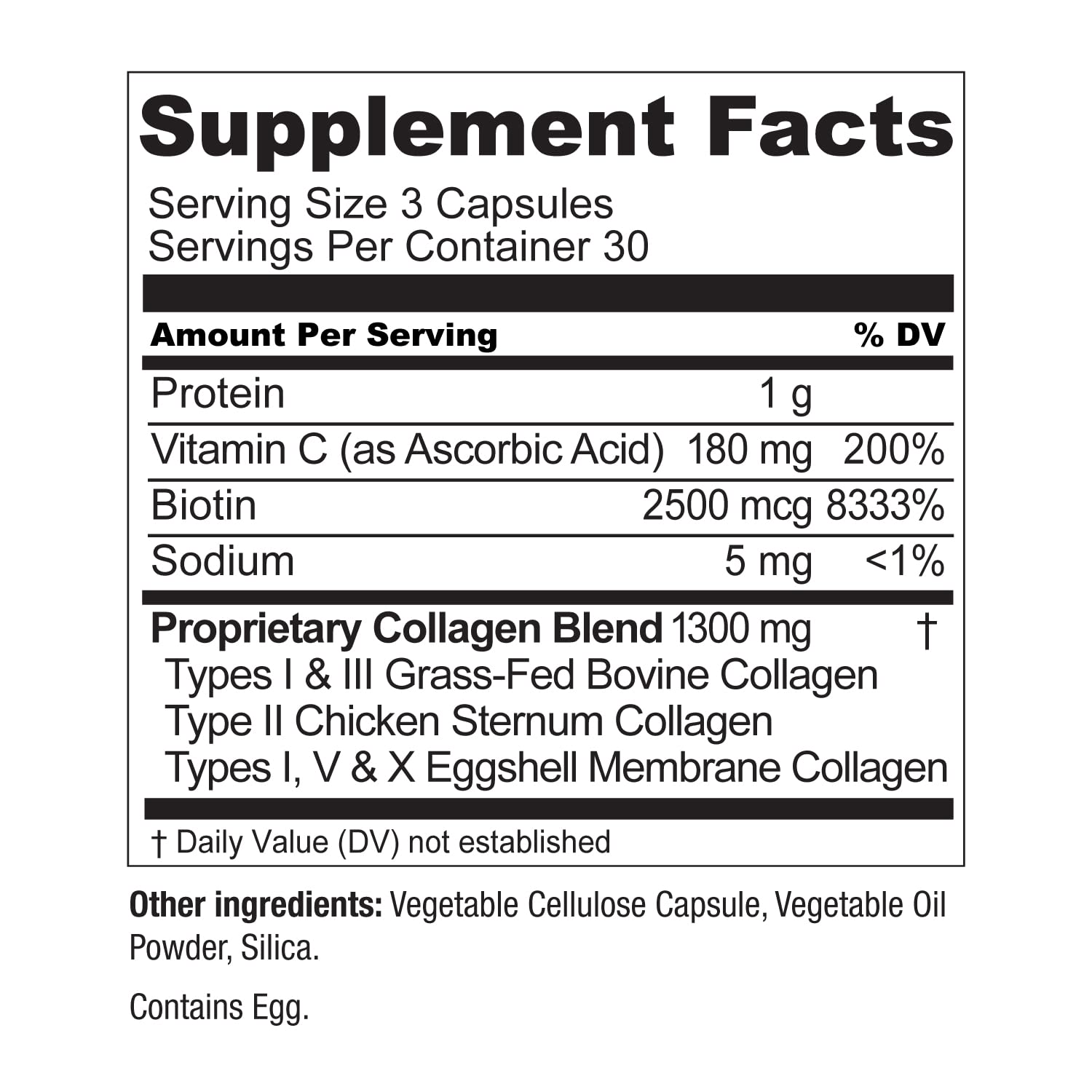 Live Conscious Beyond Collagen Multi Collagen Capsules - Types I, II, III, V & X Live Conscious