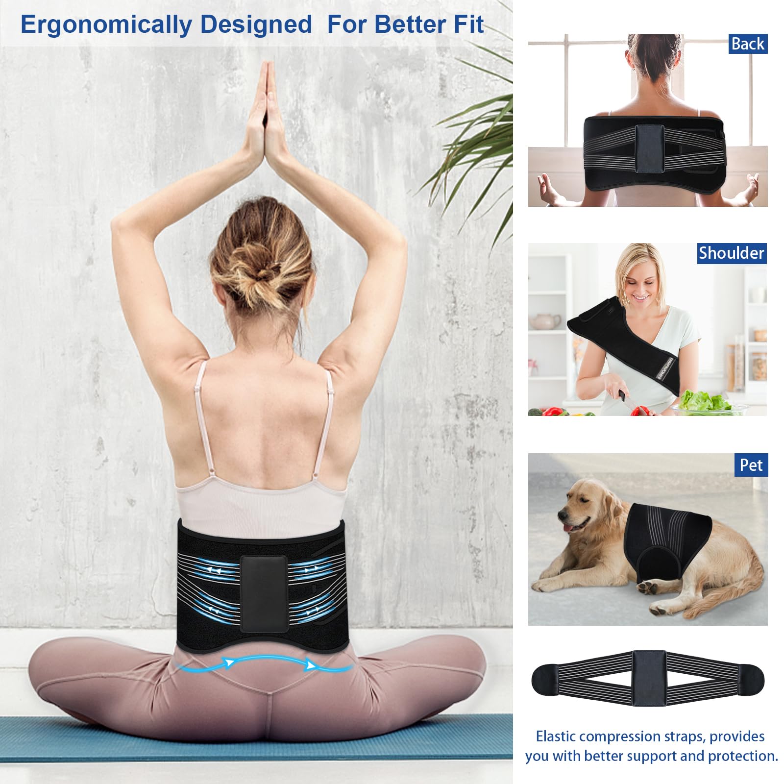 Red Light Therapy Belt, Infrared Light Therapy Device with Partition Control and Remote Control KingPavonini