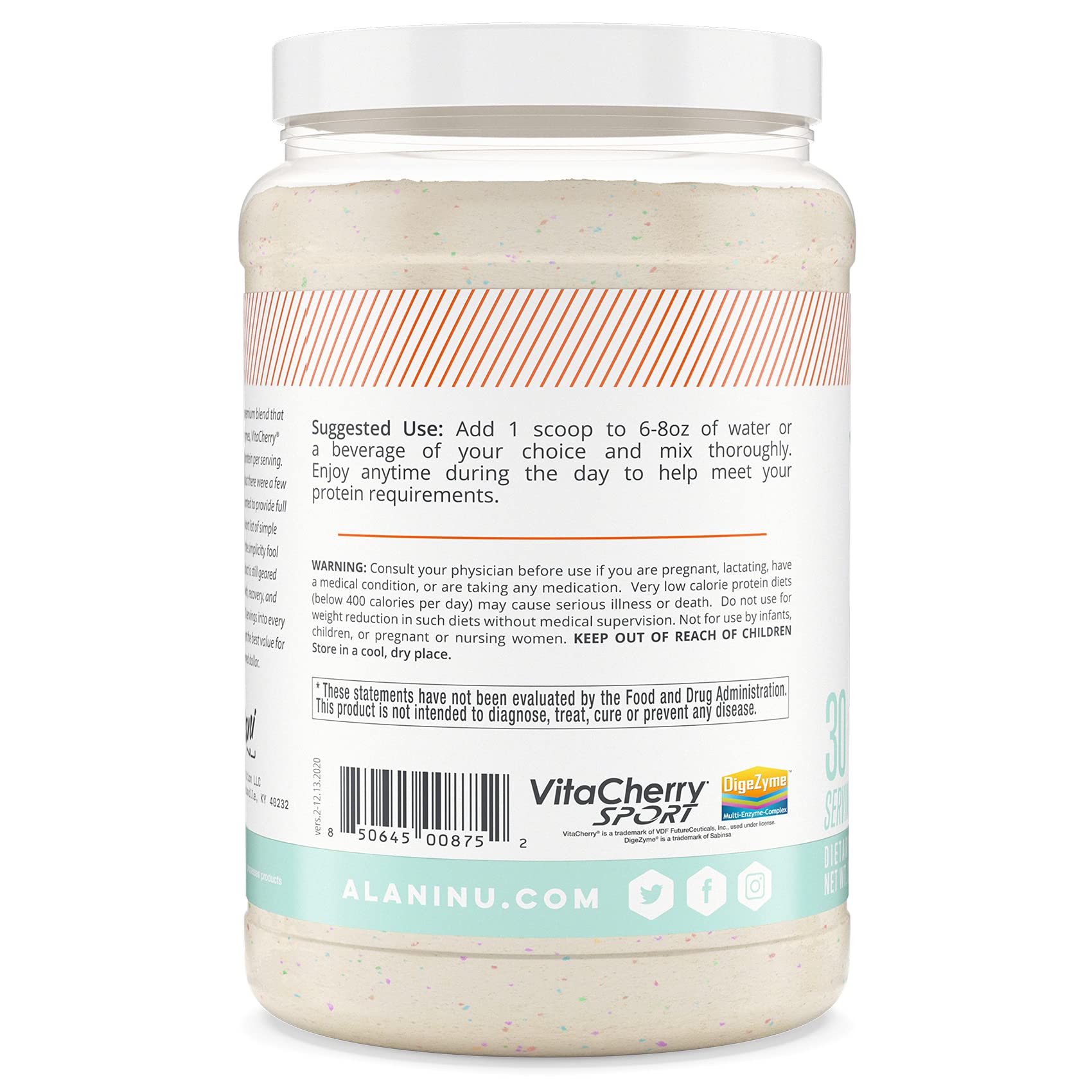 Alani Nu Whey Protein Powder Confetti Cake | 23g Protein with Low Sugar & Digestive Enzymes Alani Nu