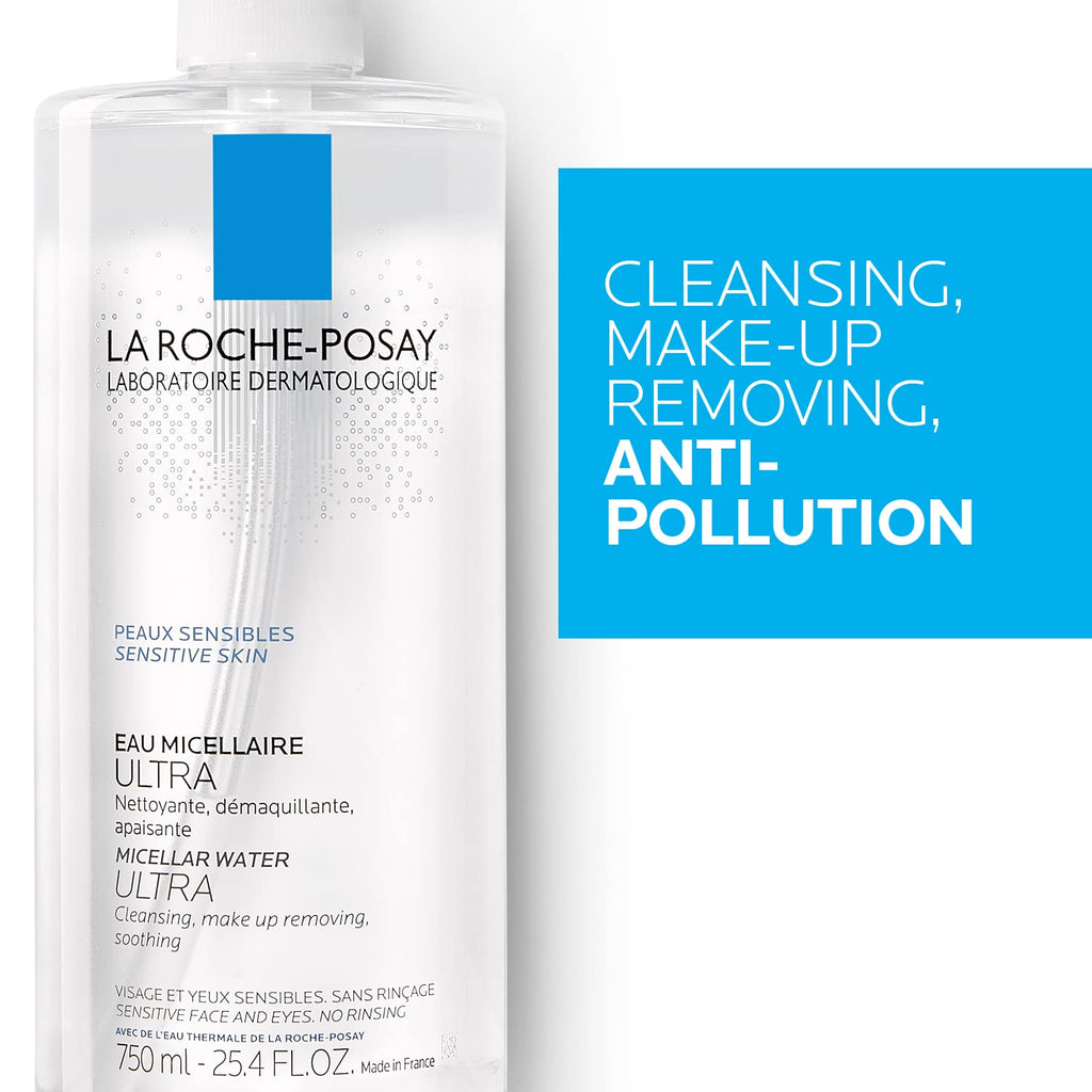 La Roche-Posay Micellar Cleansing Water Facial Cleanser and Makeup