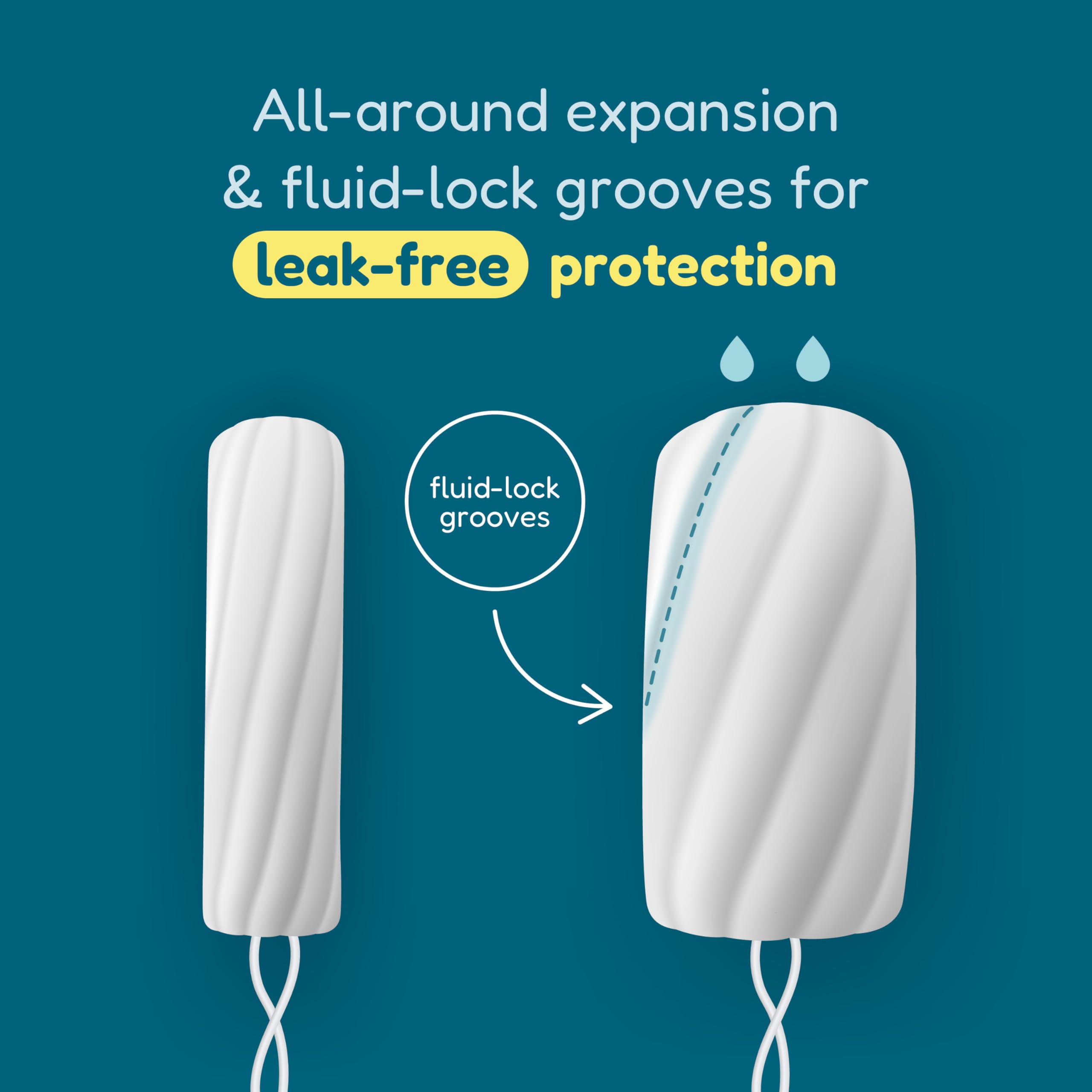 o.b. Tampons | Non-Applicator Tampon, Unscented | Super Plus Tampons, 40ct o.b.