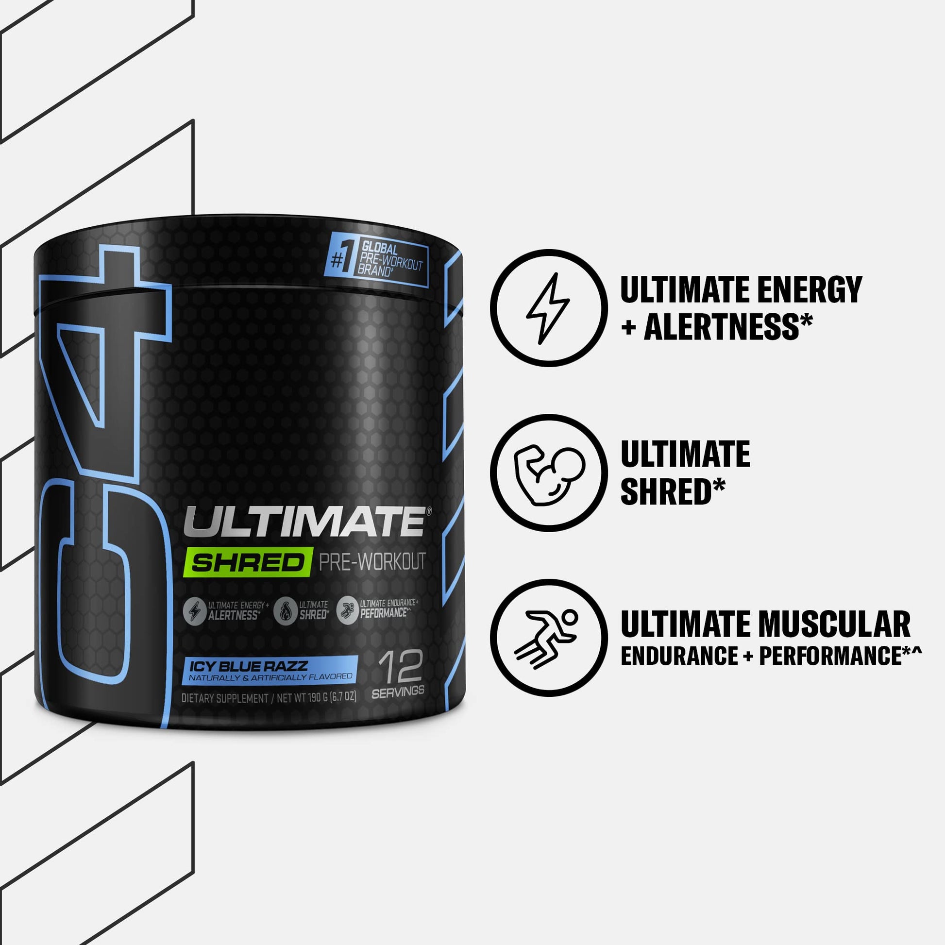 Cellucor C4 Ultimate Shred Pre Workout Powder, Fat Burner for Men & Women, Metabolism Cellucor