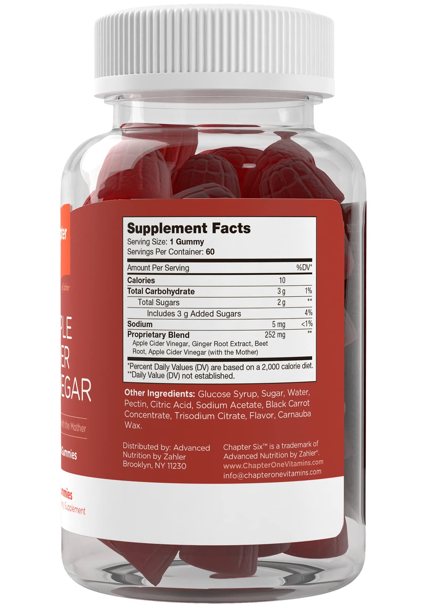 Zahler - Apple Cider Vinegar Gummies Kosher & Delicious ACV for Women Men Raw