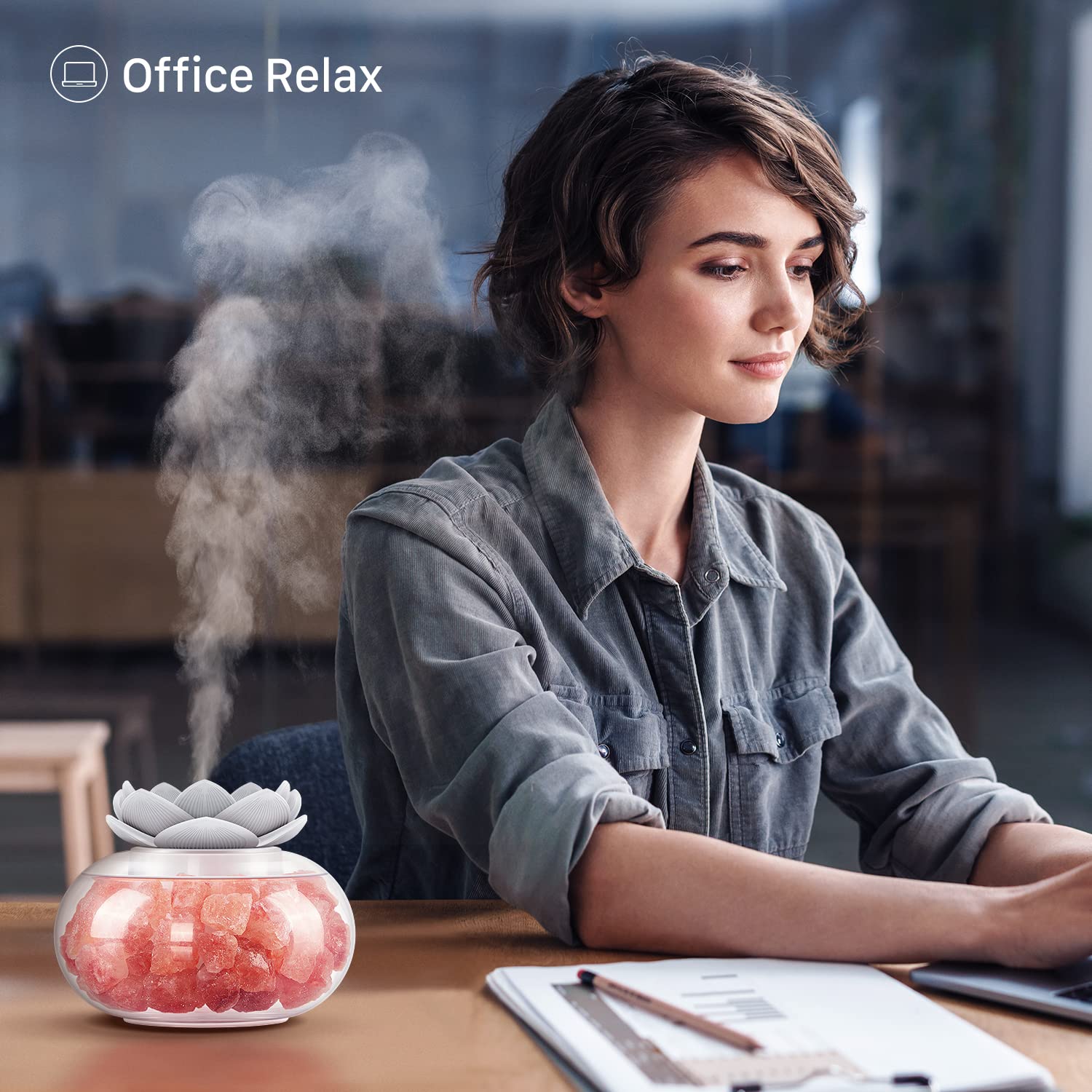 Essential Oil Diffusers Aromatherapy Diffuser: YeeQue Salt Lamp Diffuser for Home Bedroom Office YeeQue