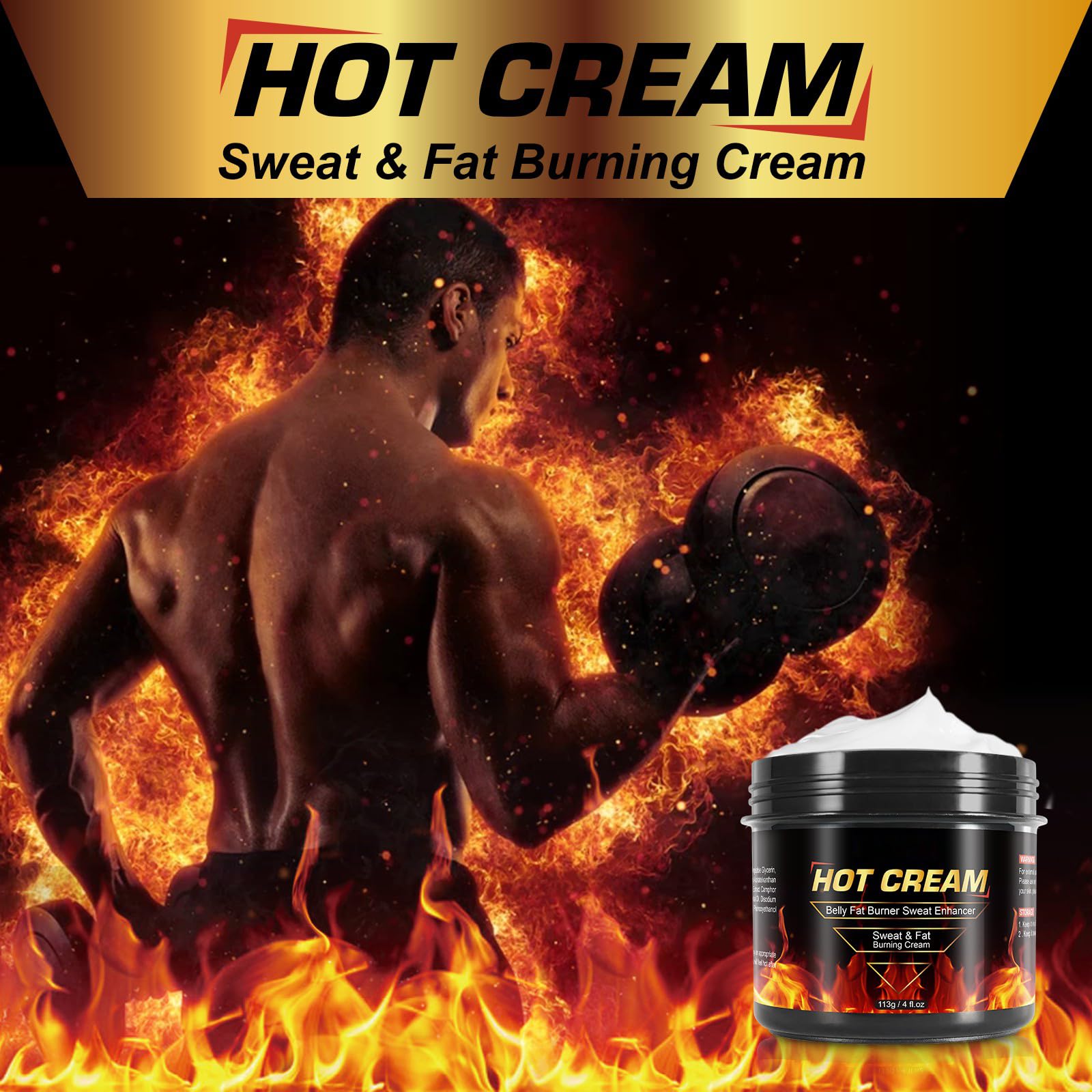 REBODUM Hot Sweat Cream, Fat Burning Cream for Belly Natural Weight Loss Cream Weight Loss REBODUM